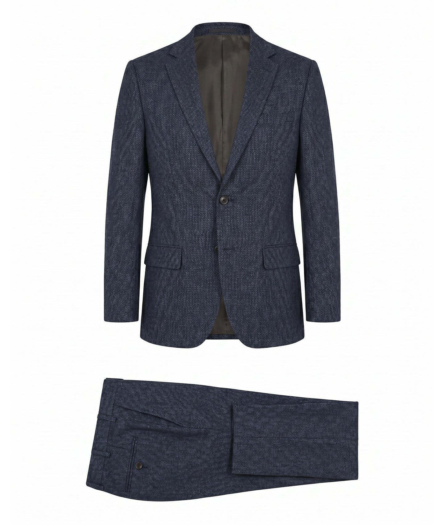 Abito in cotone e lana effetto denim