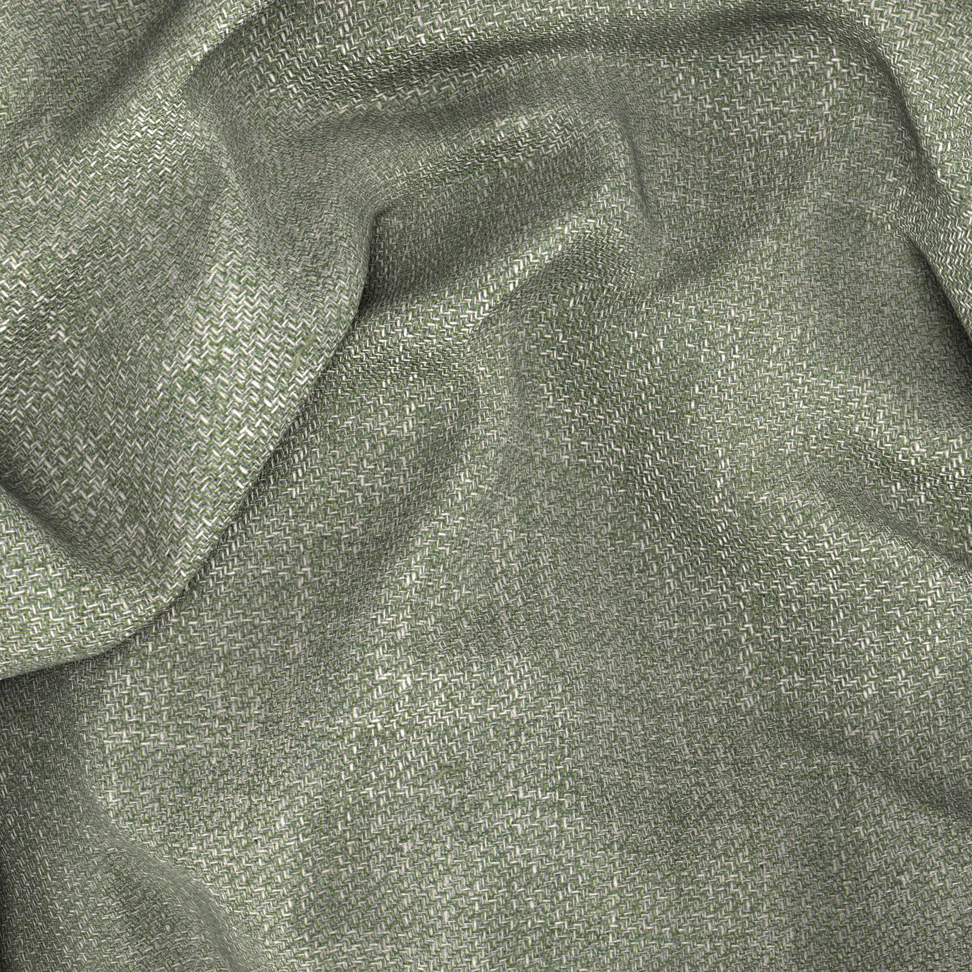 Abito in cotone lana verde mélange - Image 3