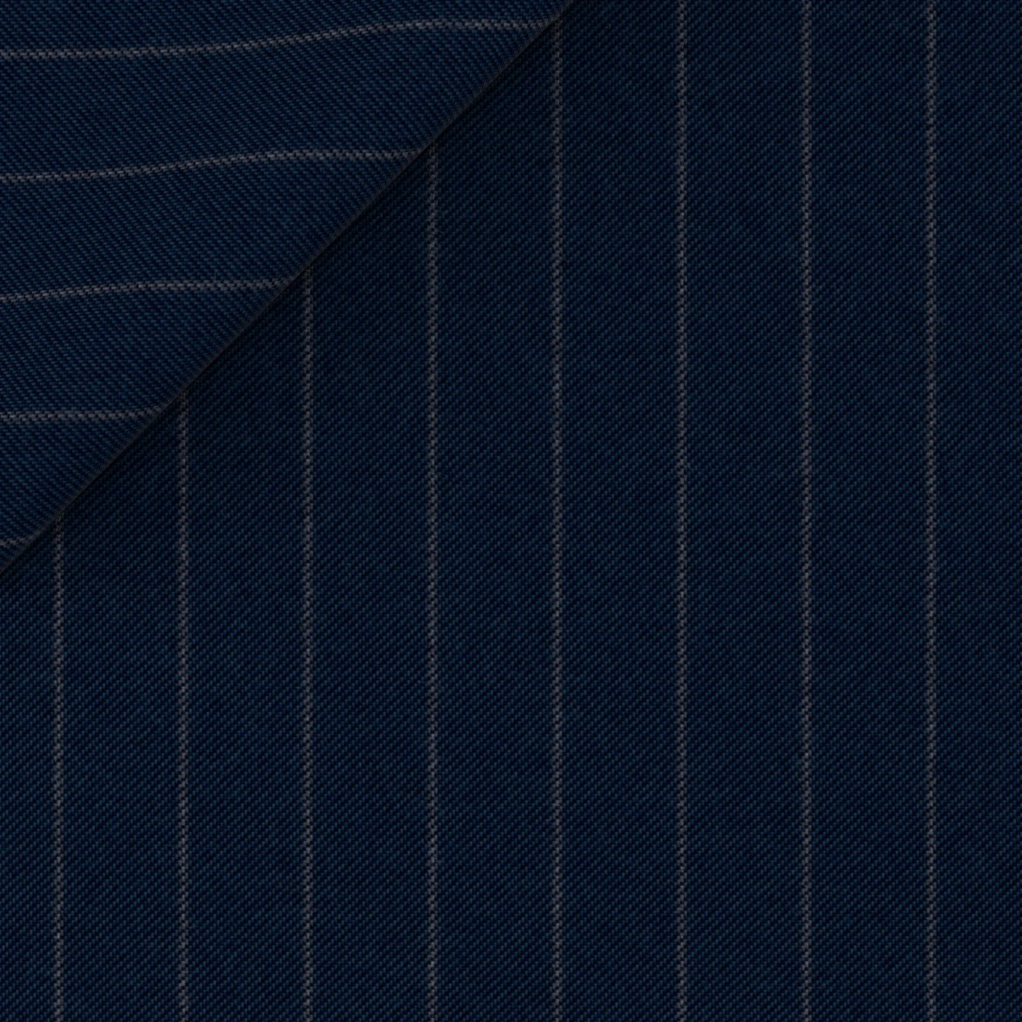 Abito in lana gessato blu navy - Image 2