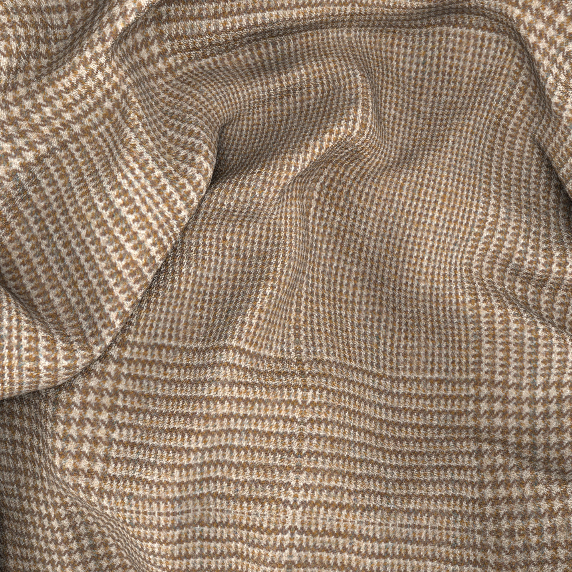 Abito in lana Principe di Galles color cammello - Image 3
