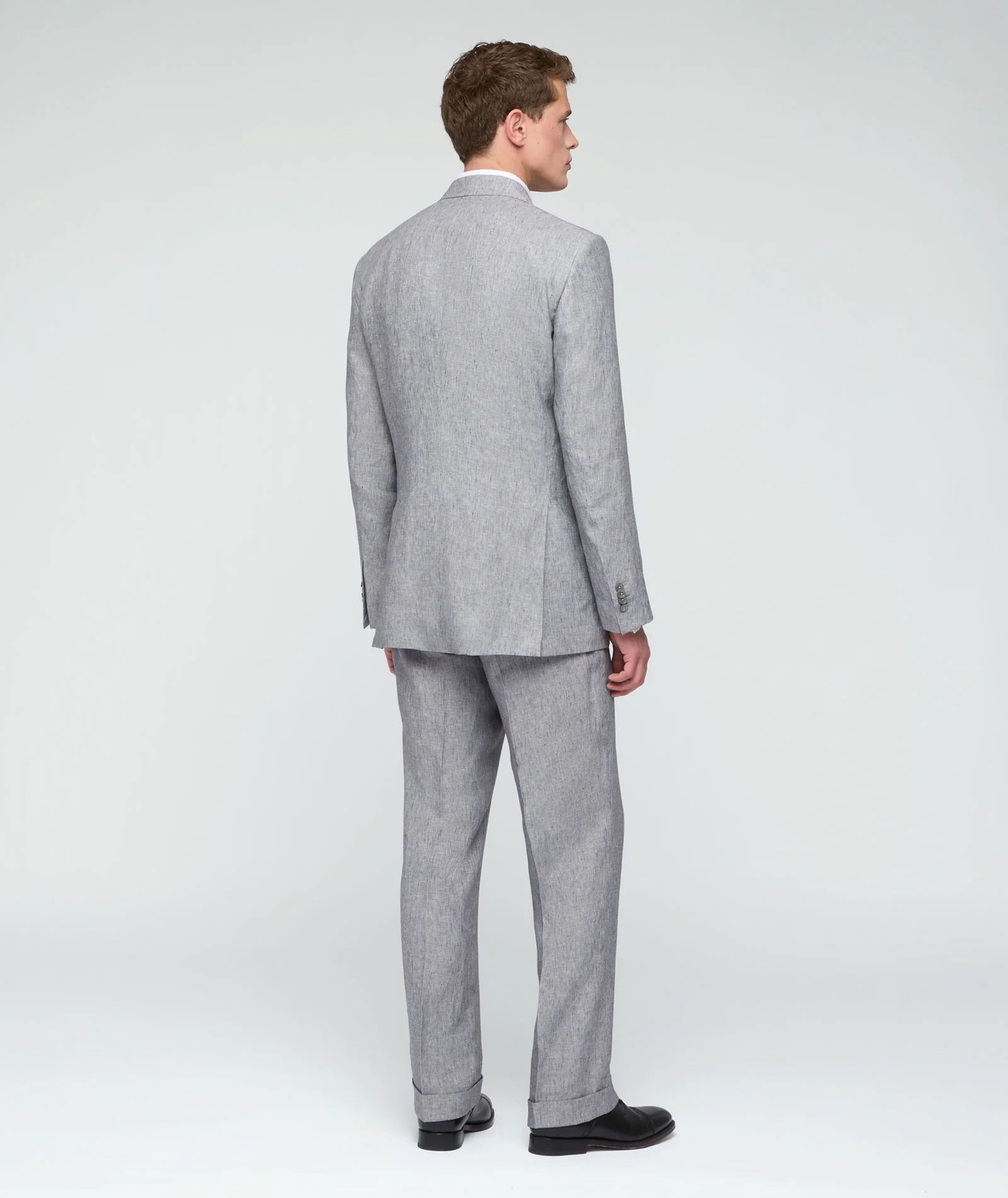 Abito in lino lana grigio effetto denim - Image 6
