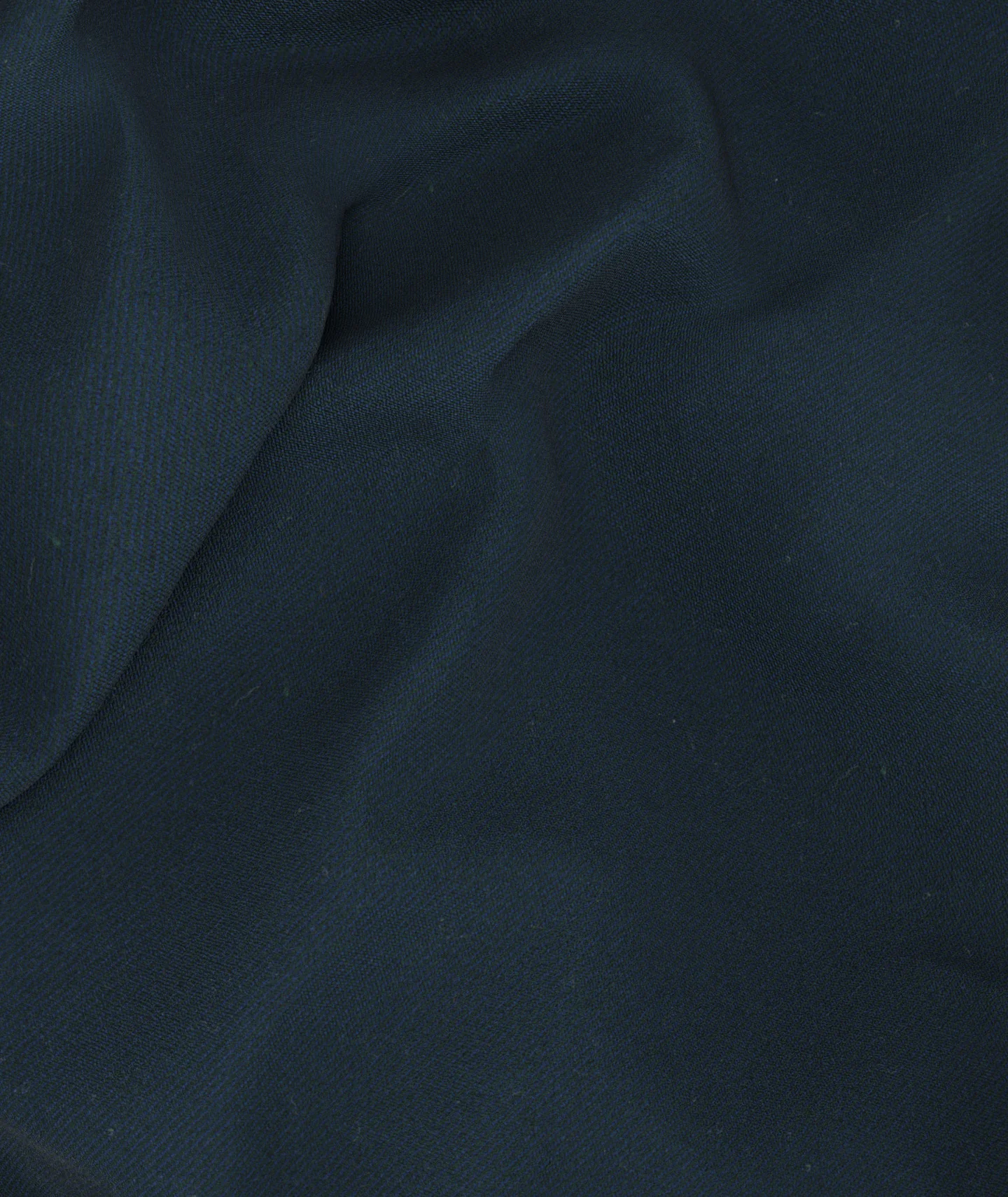 Abito in twill di cotone e seta color petrolio - Image 3