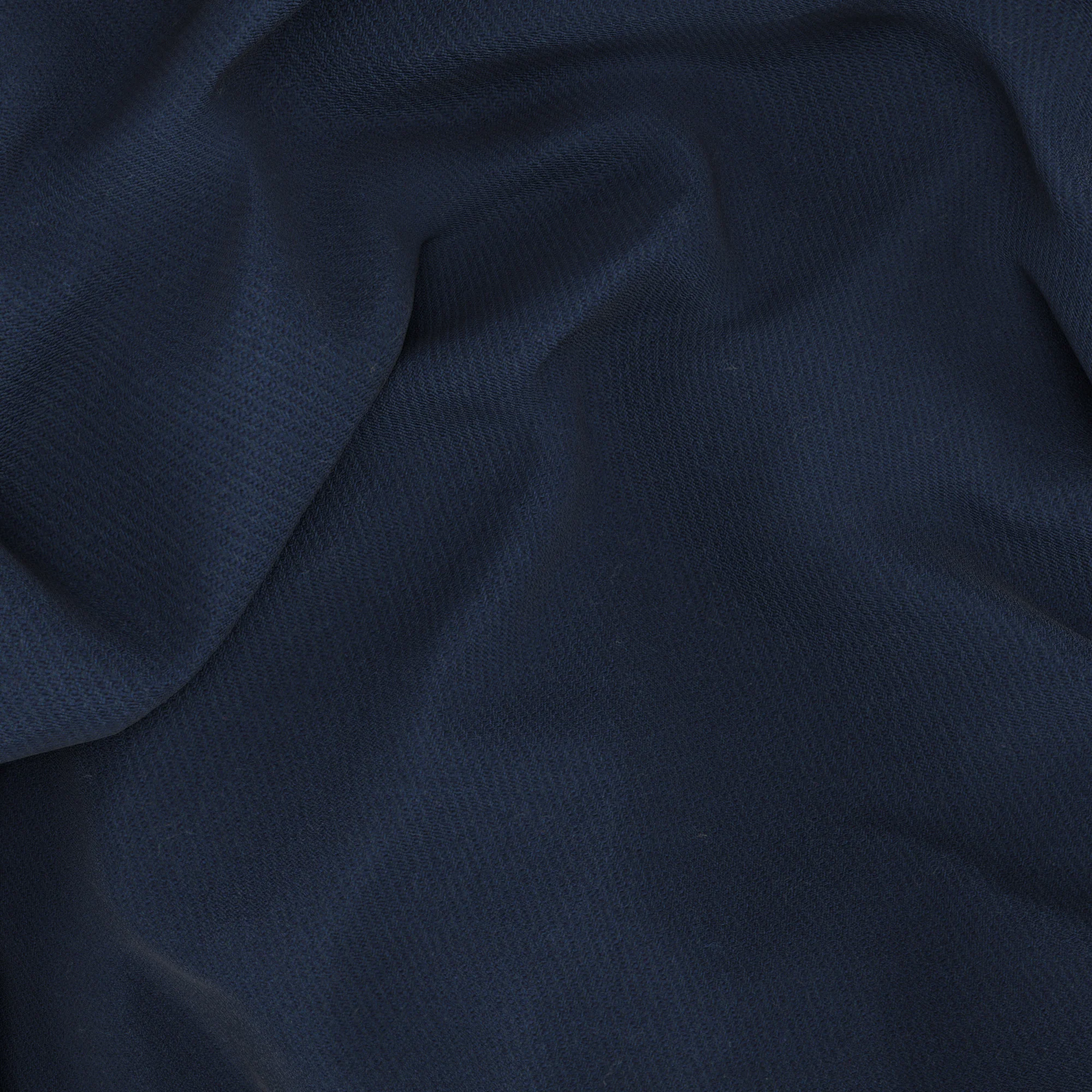 Abito in twill di cotone stretch blu navy - Image 4