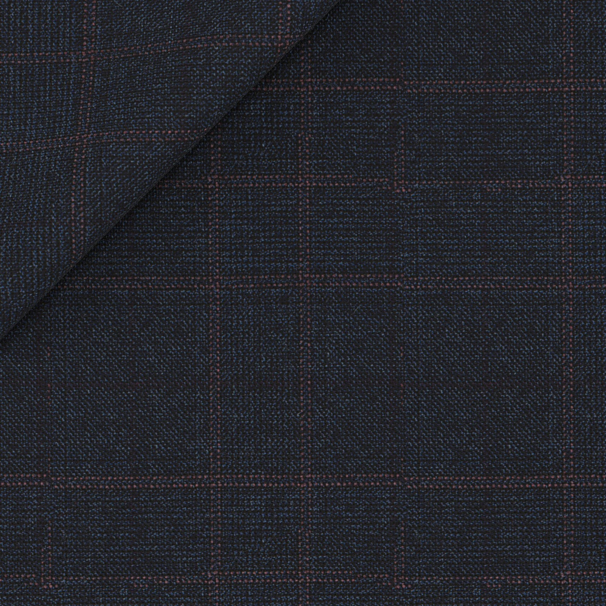Abito Signature in lana Super 170's a quadri blu e rosso - Image 2