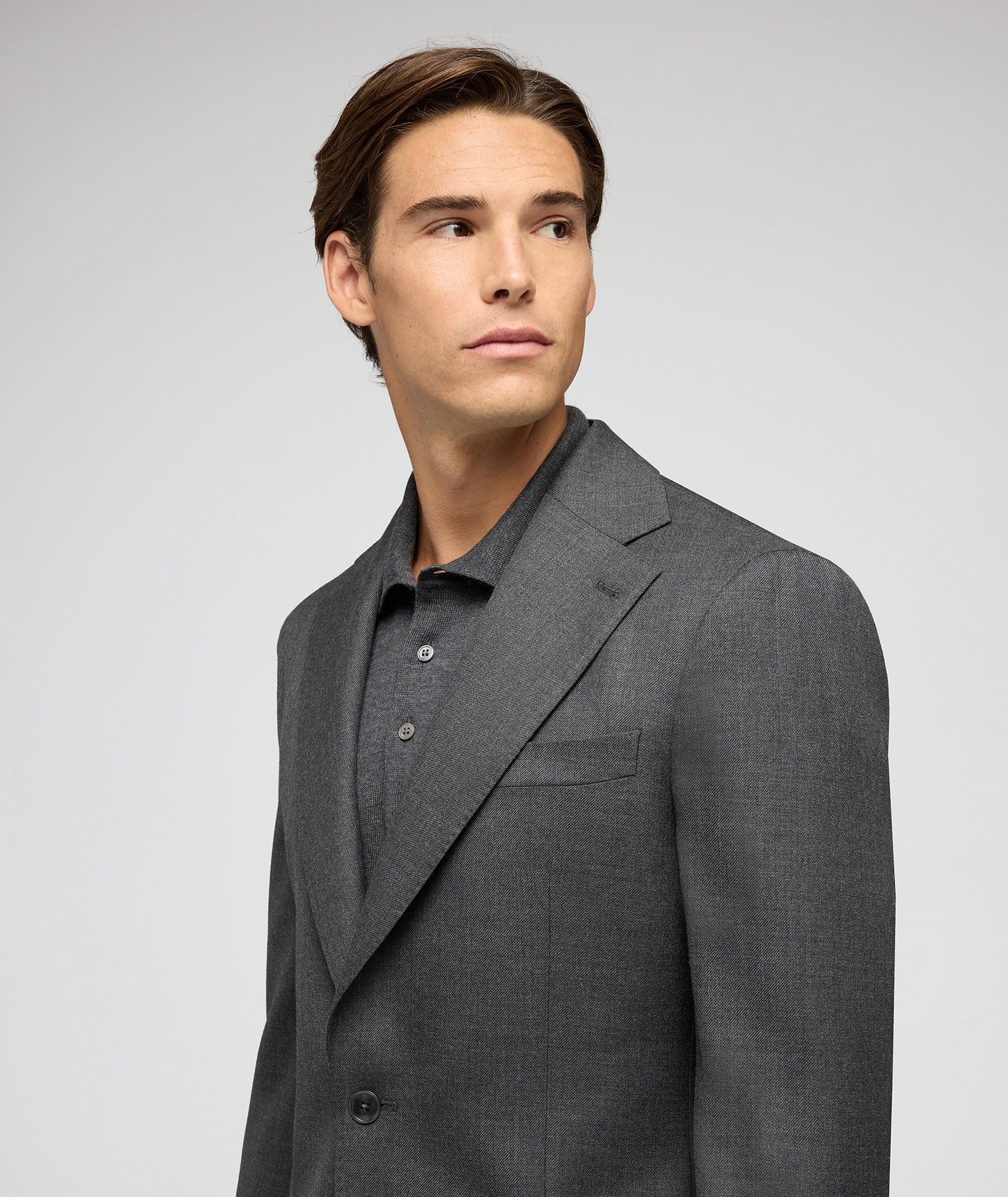 Abito Su Misura da Uomo grigio in twill di lana - Image 3