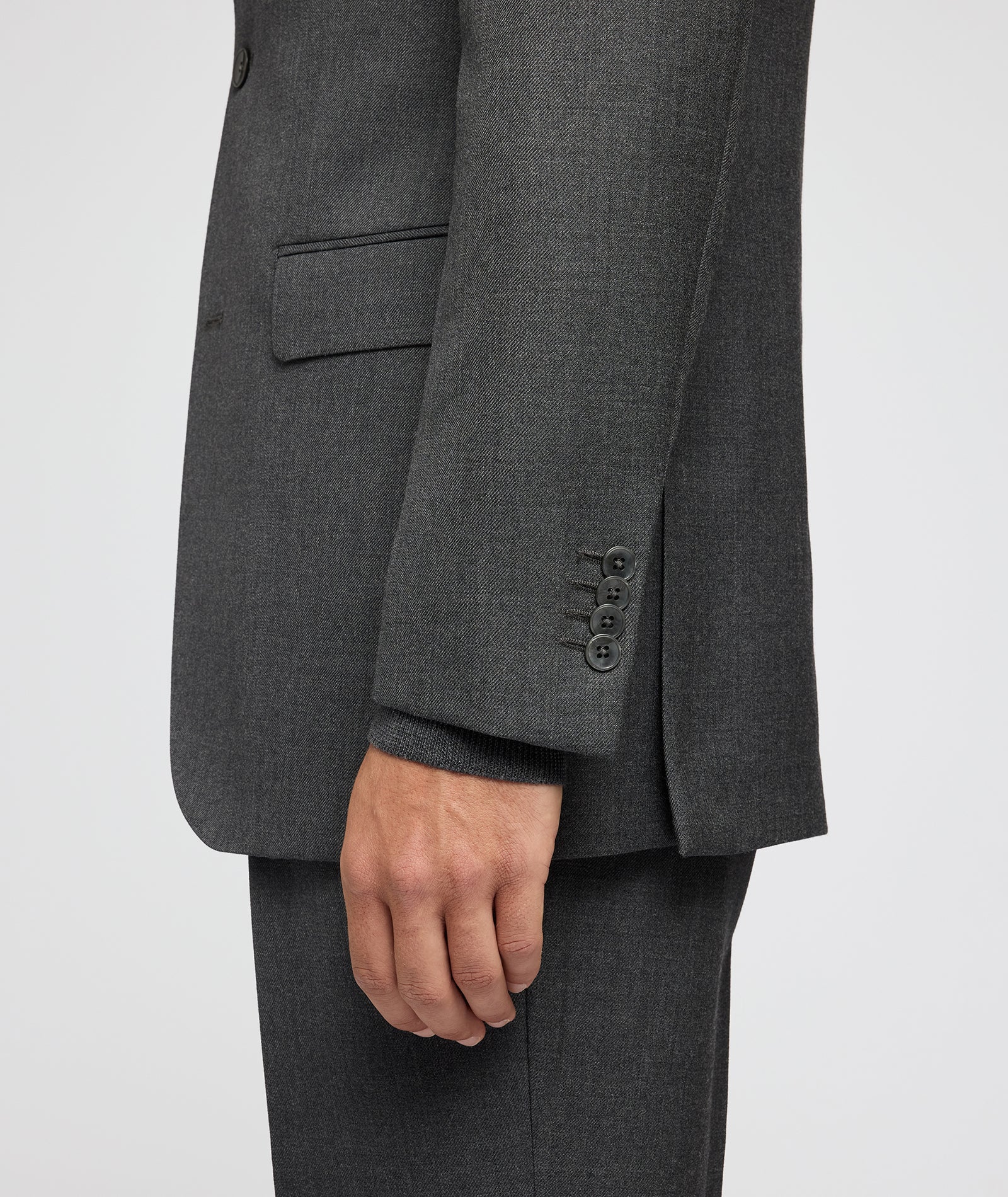 Abito Su Misura da Uomo grigio in twill di lana - Image 5