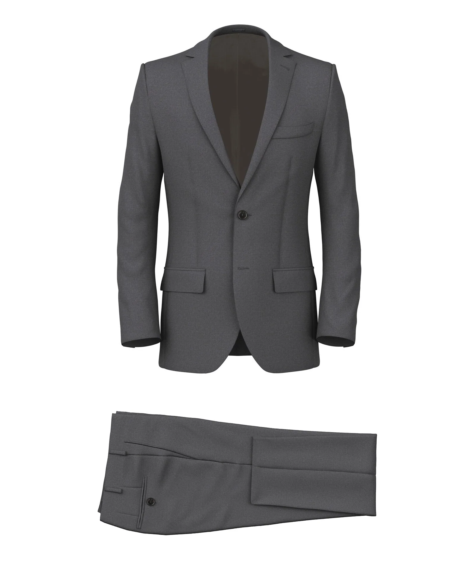 Abito Su Misura da Uomo grigio in twill di lana - Image 7