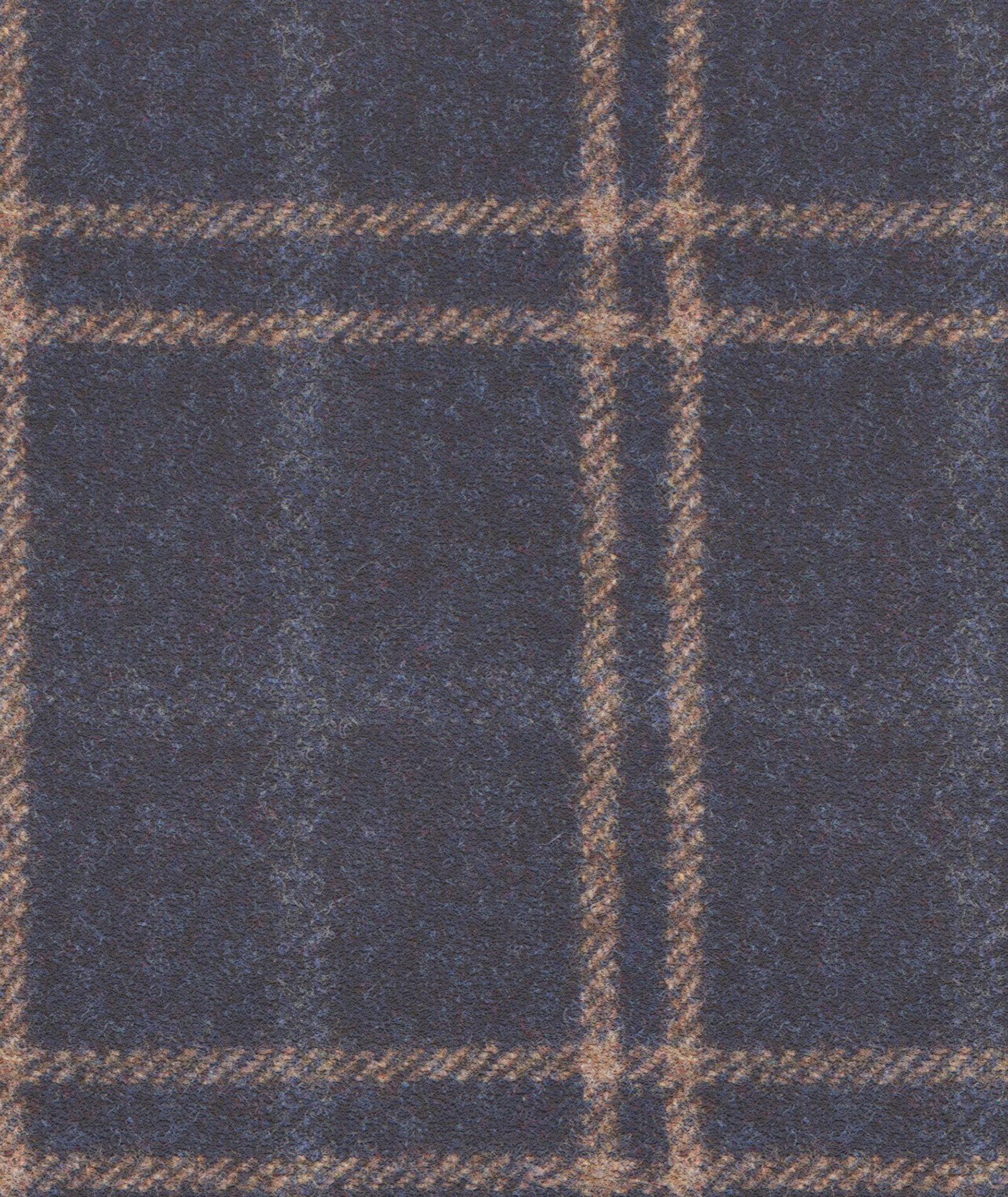 Abito Su Misura da Uomo in flanella di lana finestrato blu e beige - Image 2