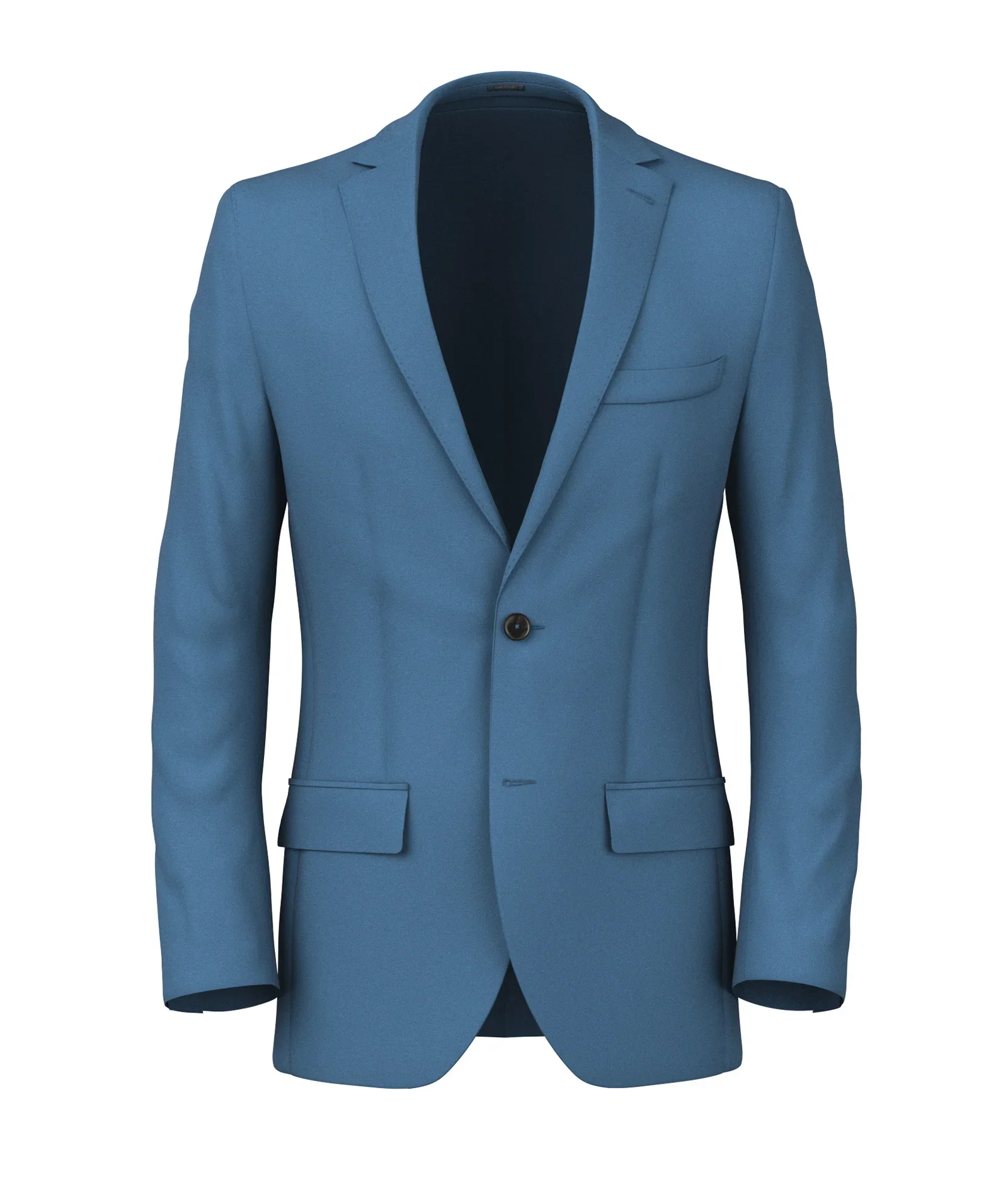 Blazer azzurro in twill di lana