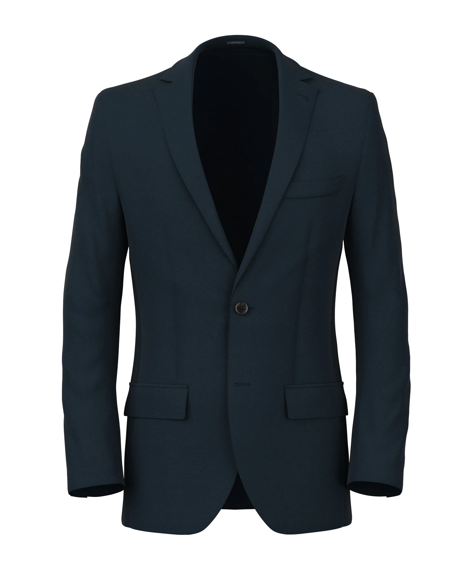 Blazer color petrolio in twill di cotone e seta