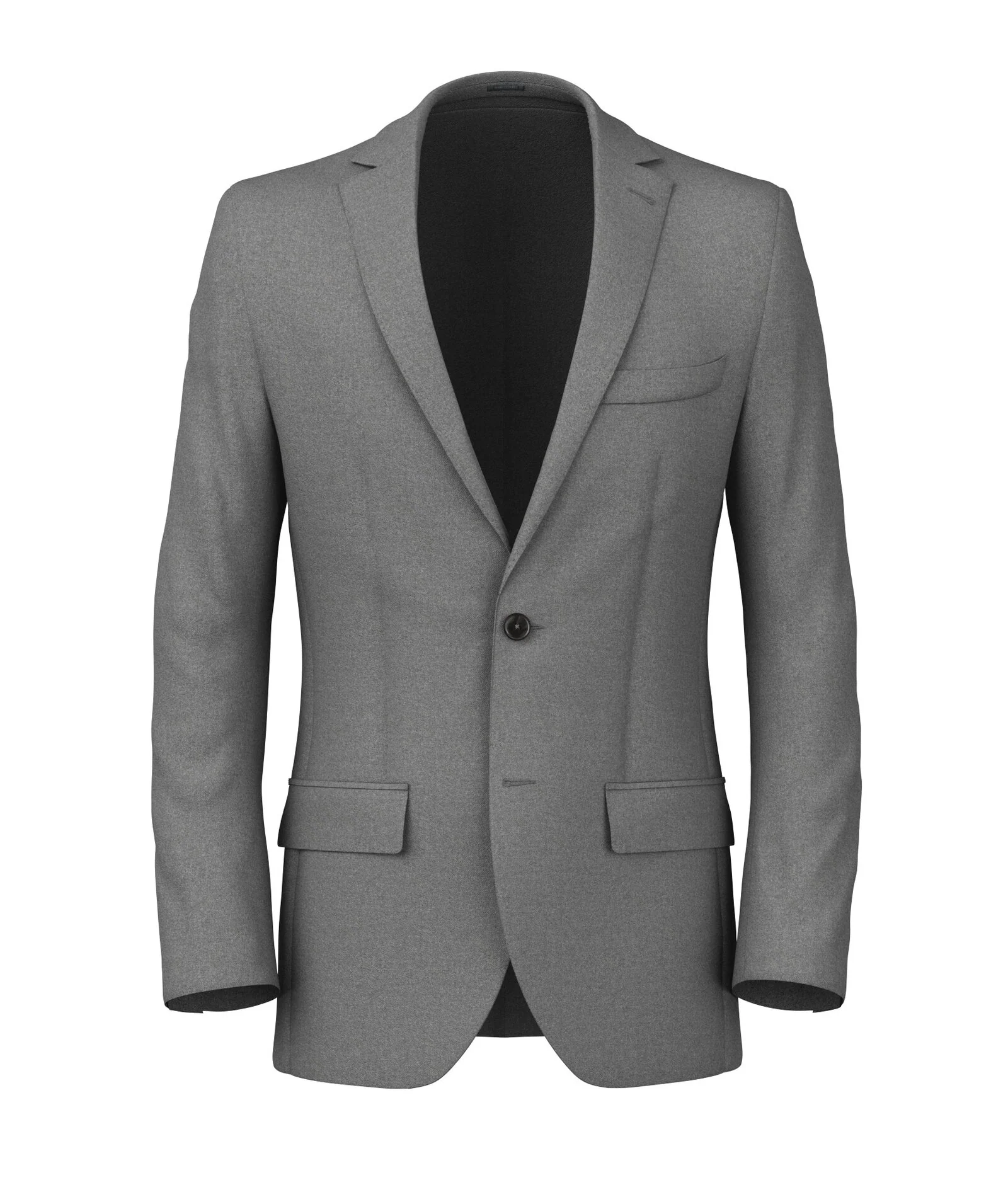 Blazer Grigio in Twill di Lana