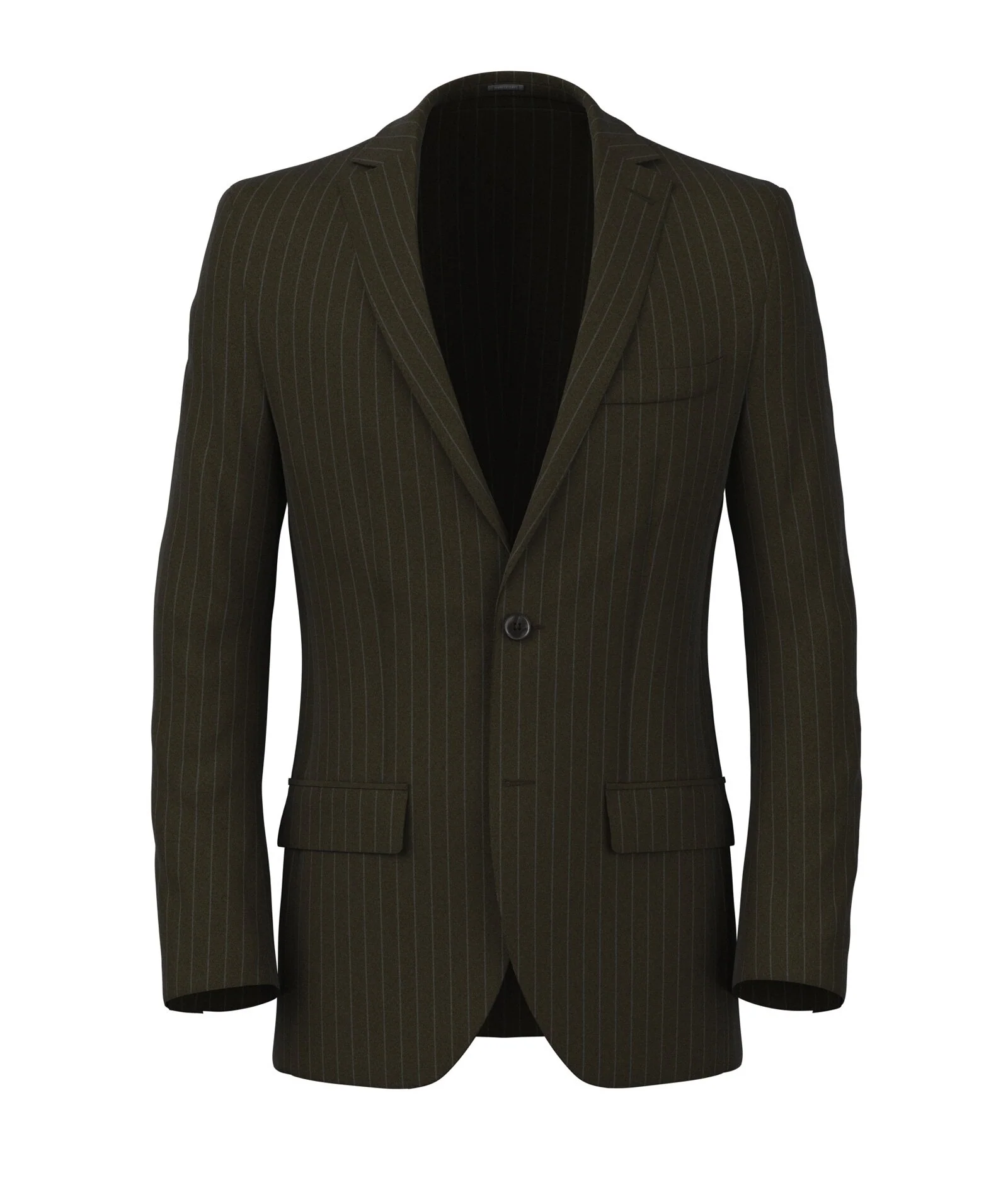 Blazer grigio mélange in twill di lana gessato