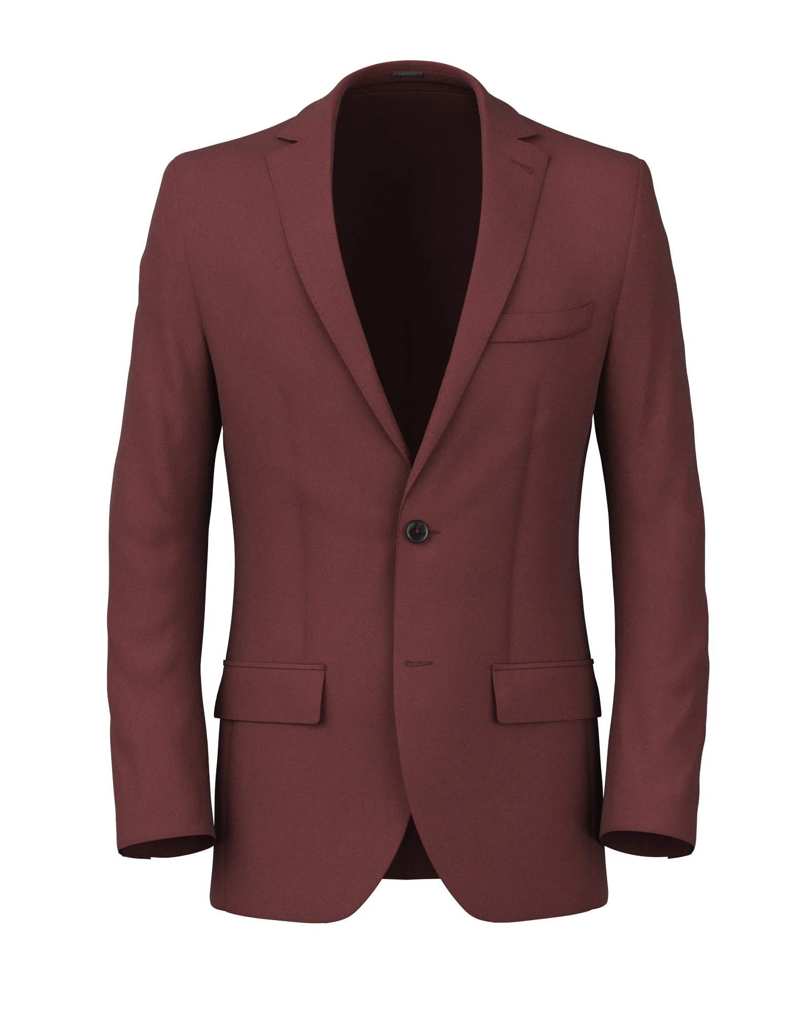 Blazer in cotone e cashmere color granata