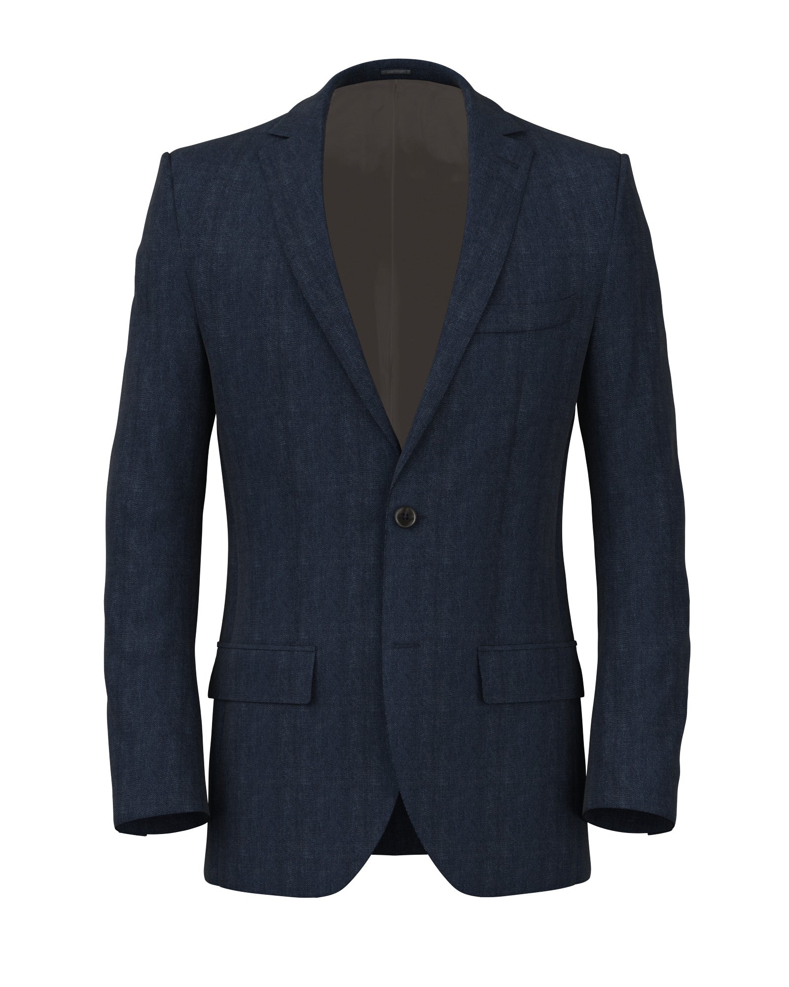 Blazer in denim blu