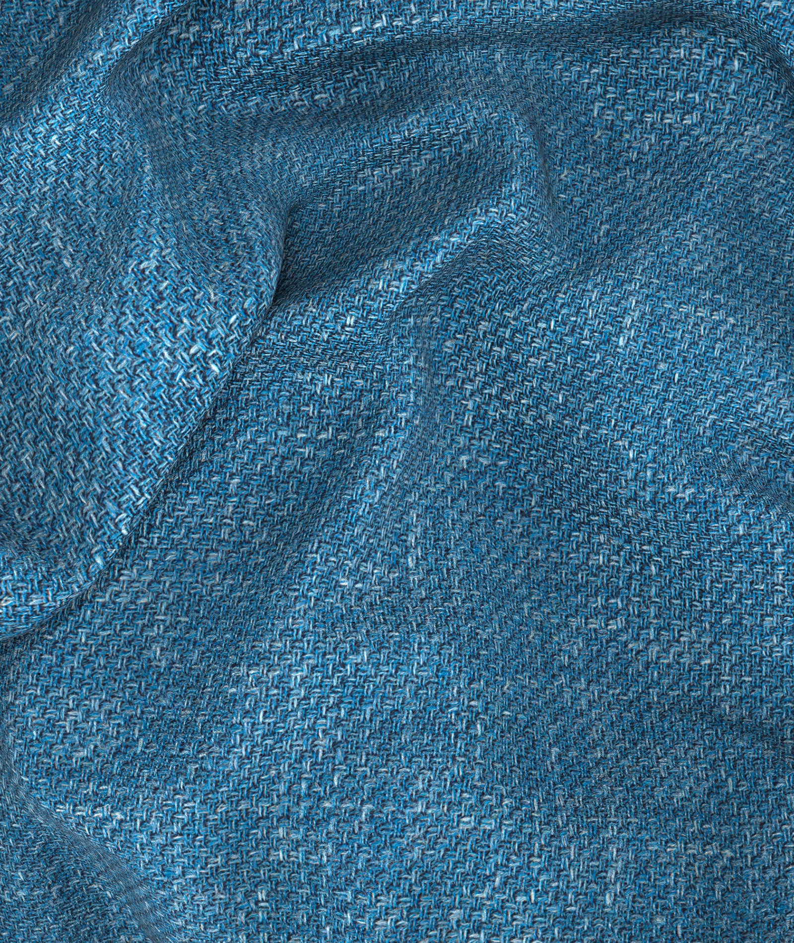 Blazer in lana-seta-lino microdesign azzurro - Image 4