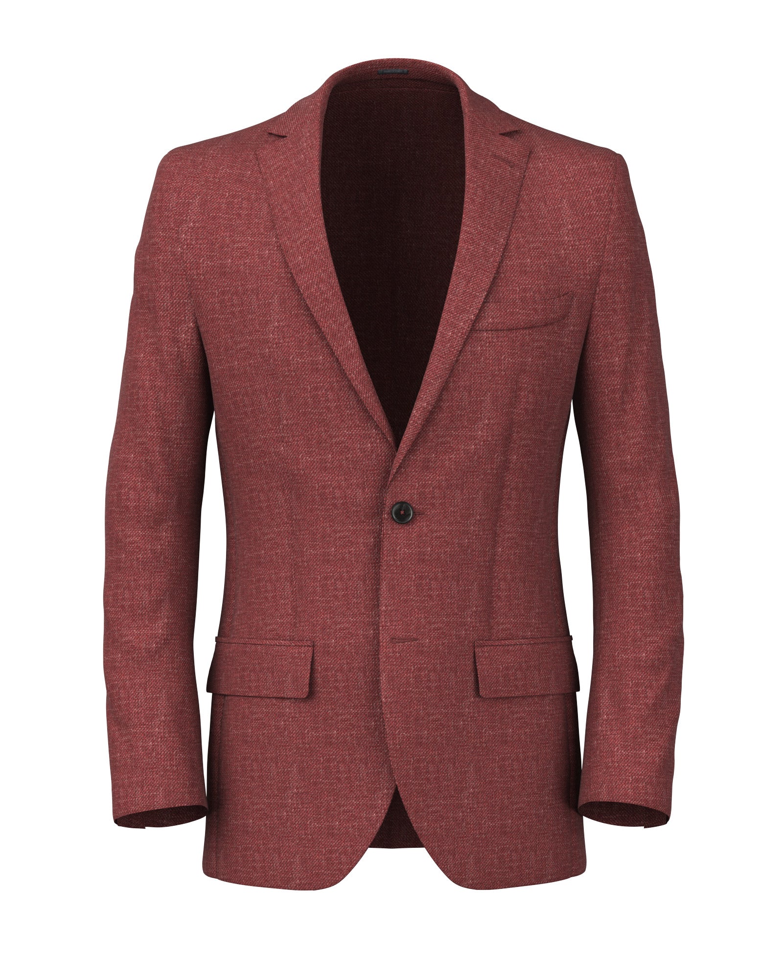 Blazer in lana-seta-lino microdesign rosa scuro