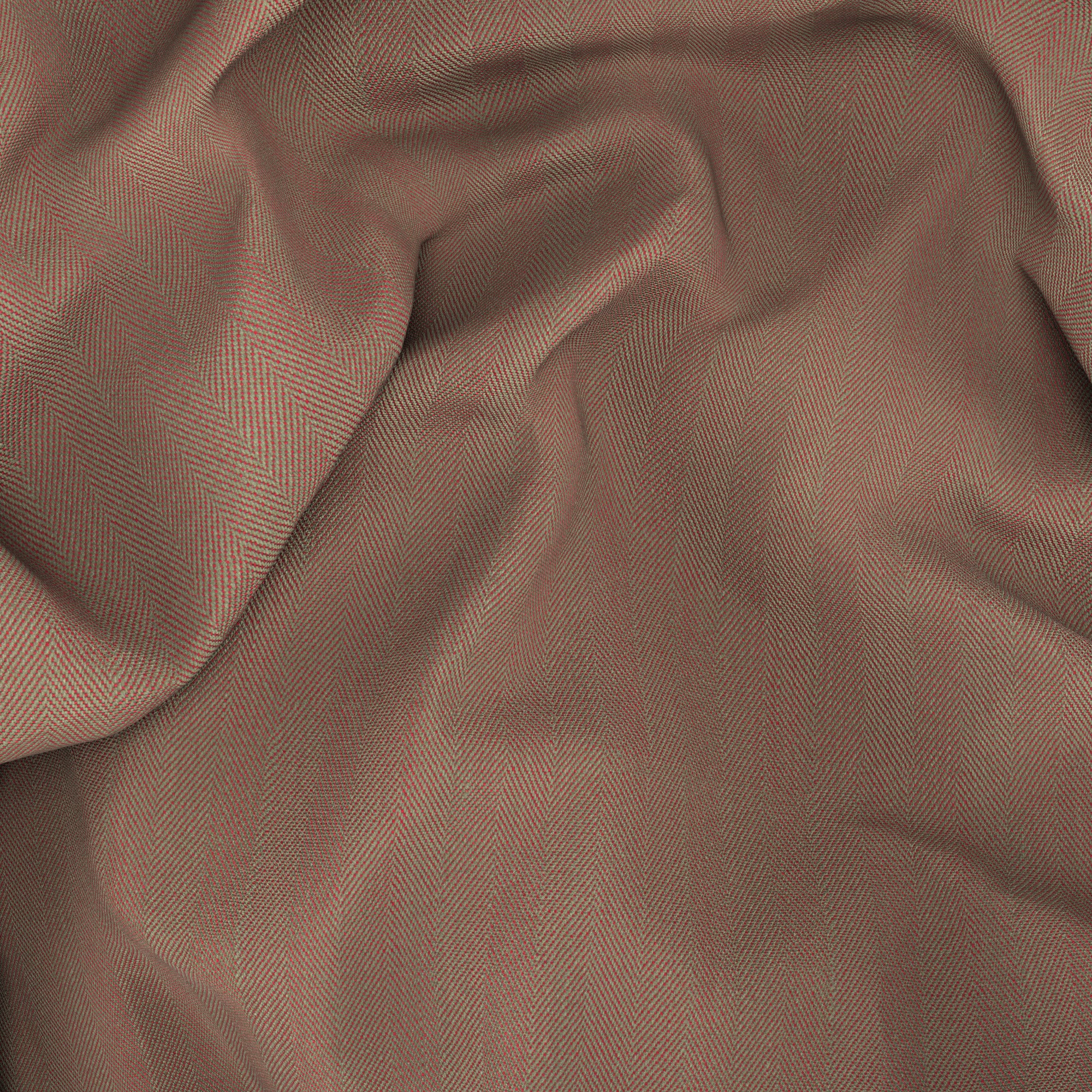 Blazer in lana solaro spigato khaki e rosso - Image 3