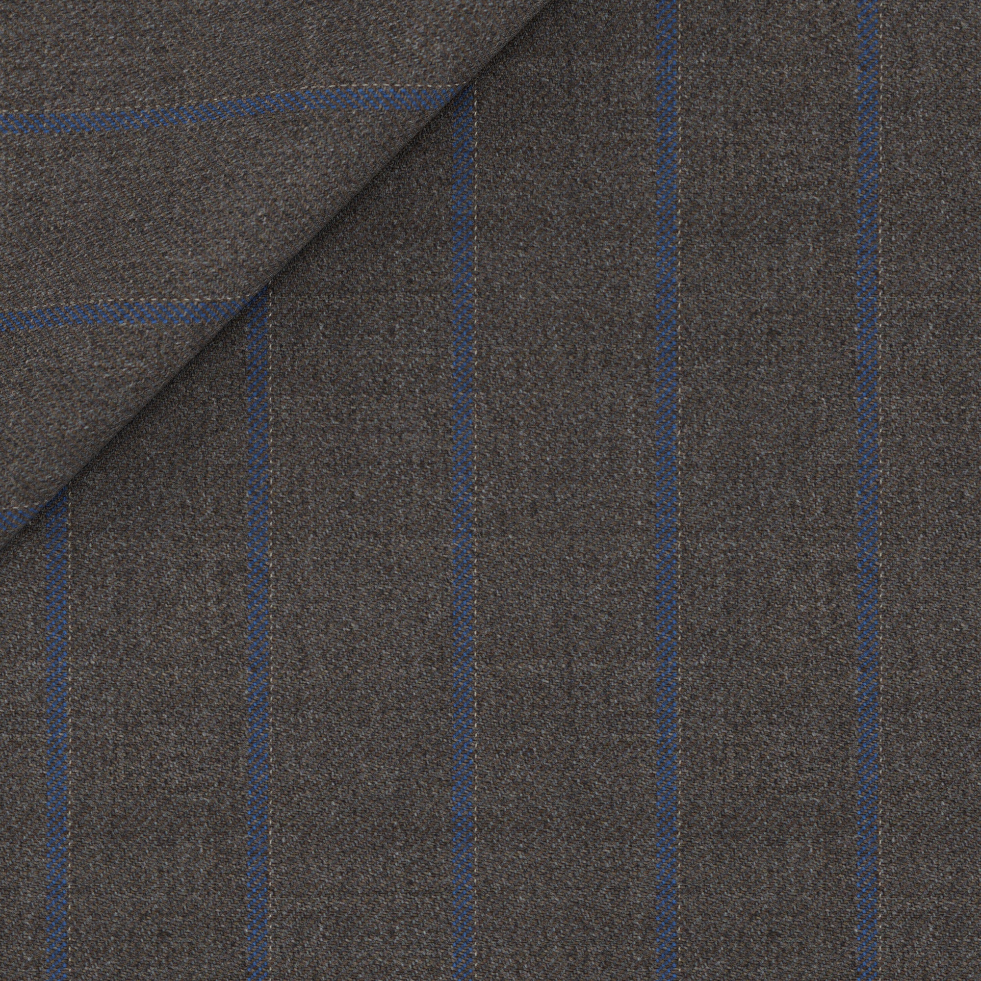 Blazer marrone con gessatura blu - Image 2