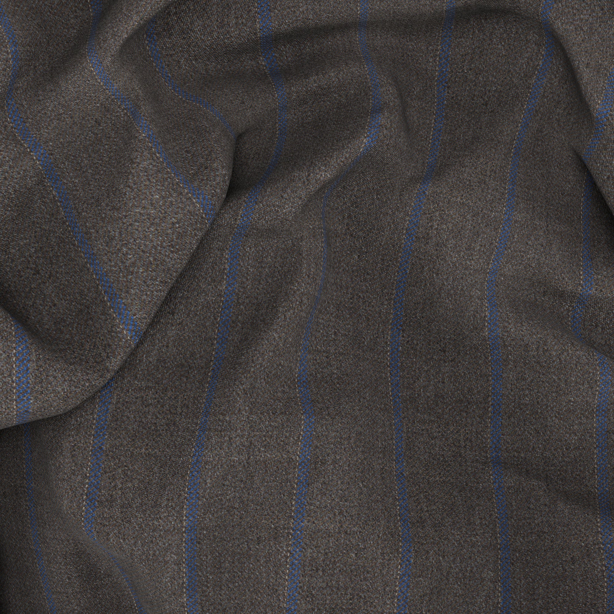 Blazer marrone con gessatura blu - Image 3