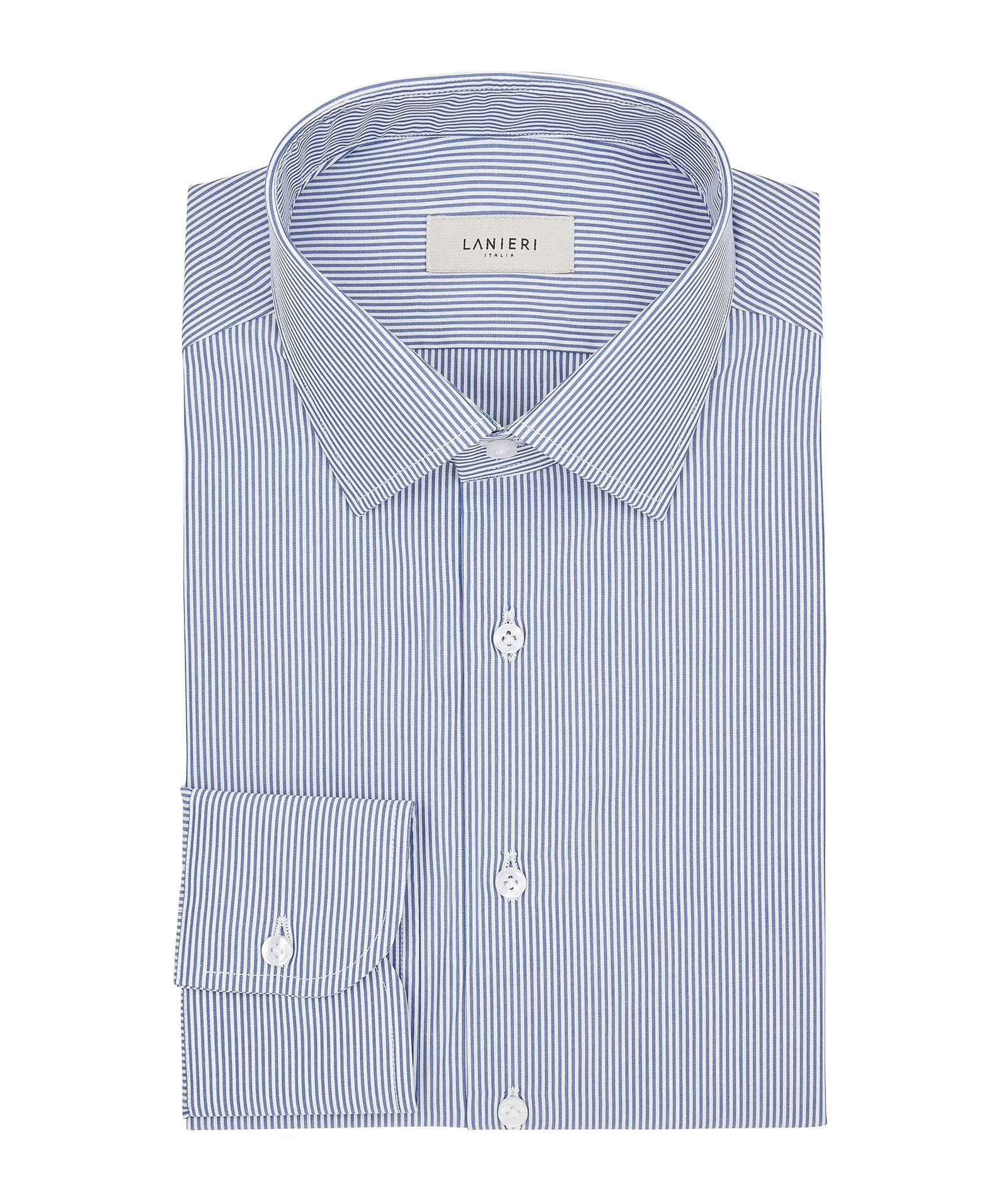 Camicia 100% Cotone Popeline Blu - Image 3