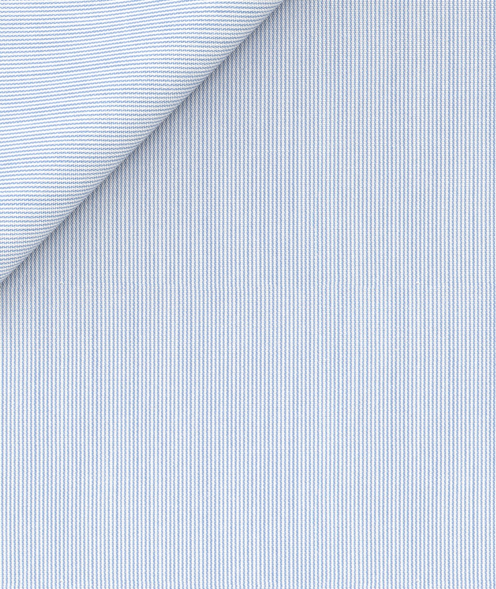 Camicia Azzurra in Microriga Pin Point di Cotone - Image 4