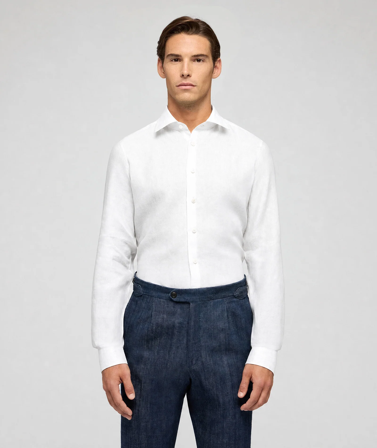 Camicia bianca in puro lino