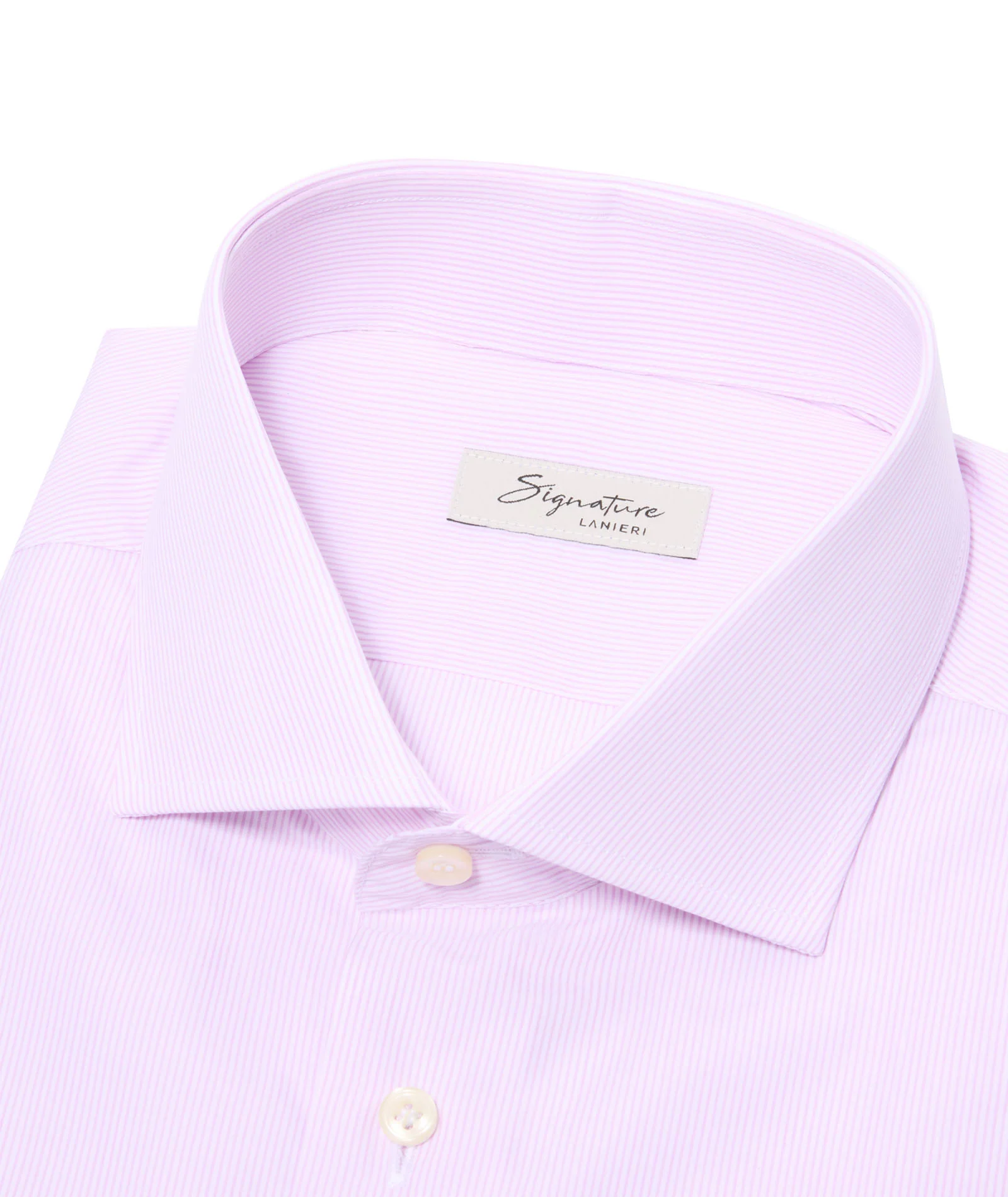 Camicia in cotone a righe rosa - Image 3
