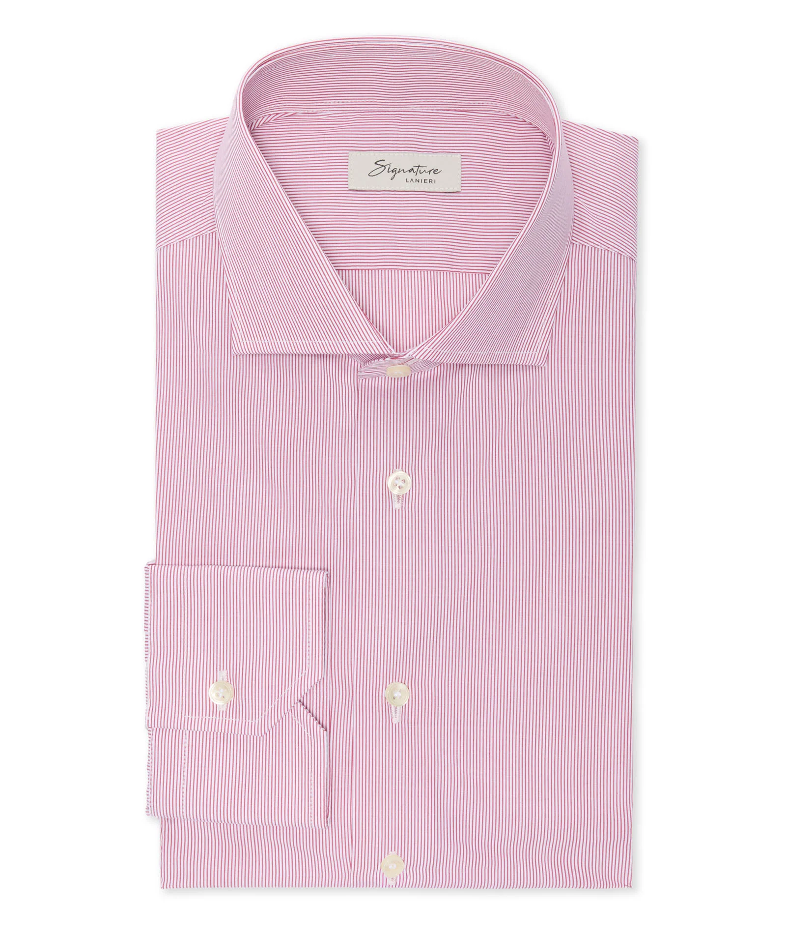 Camicia in cotone a righe rosse - Image 3