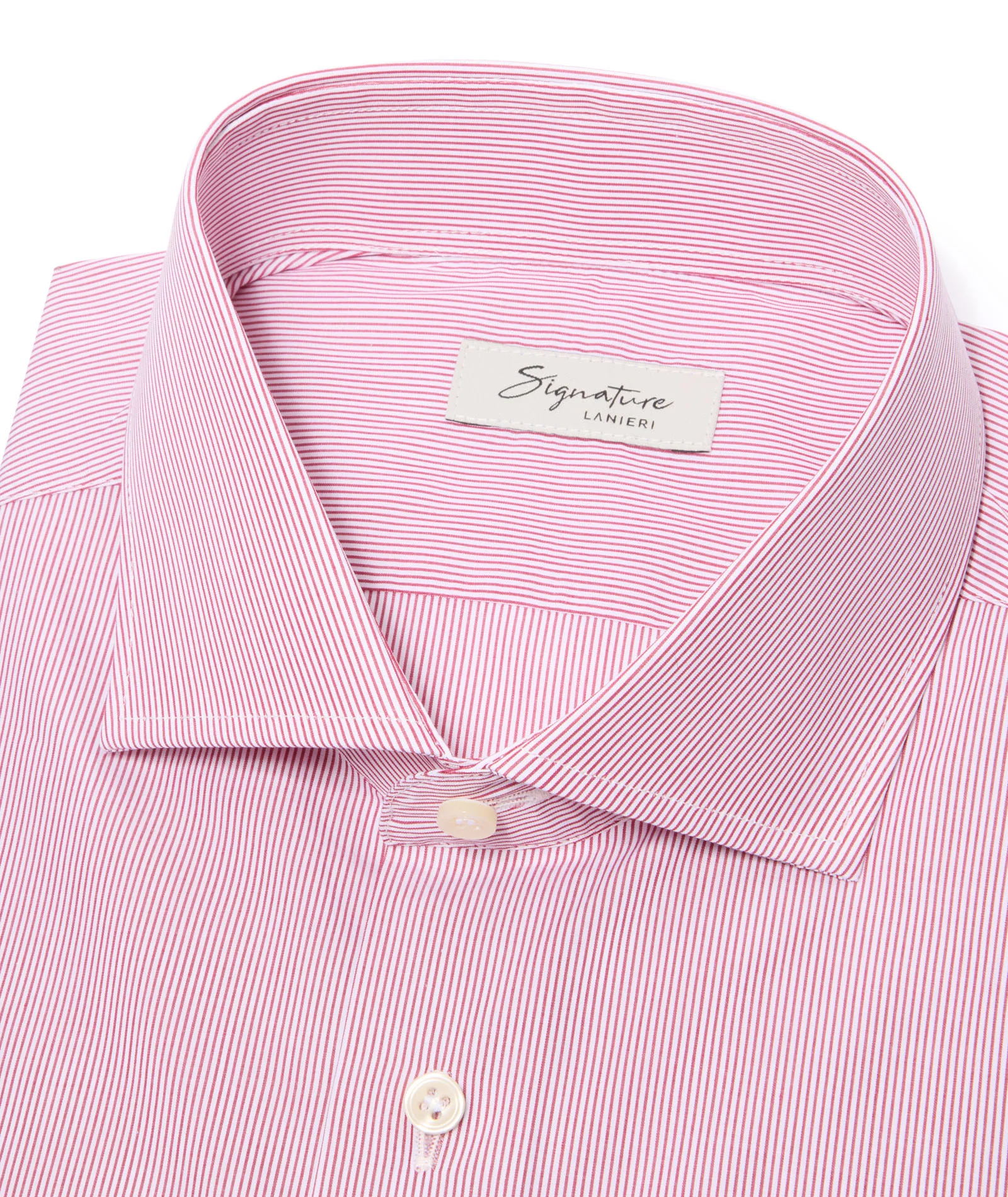 Camicia in cotone a righe rosse - Image 4