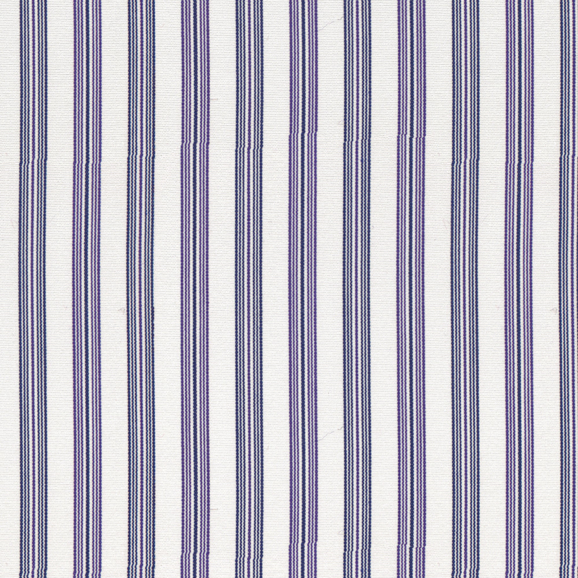 Camicia in cotone rigata azzurro e viola - Image 7
