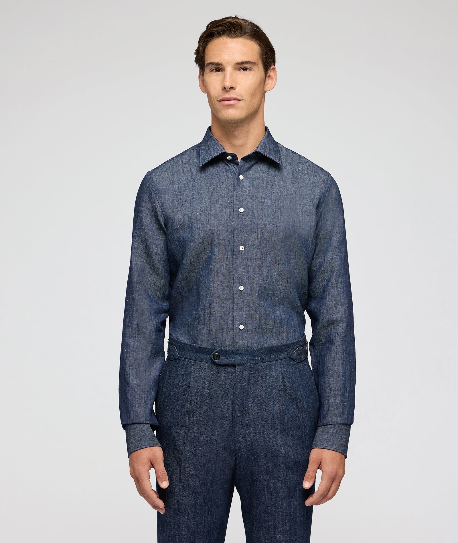 Camicia in denim blu