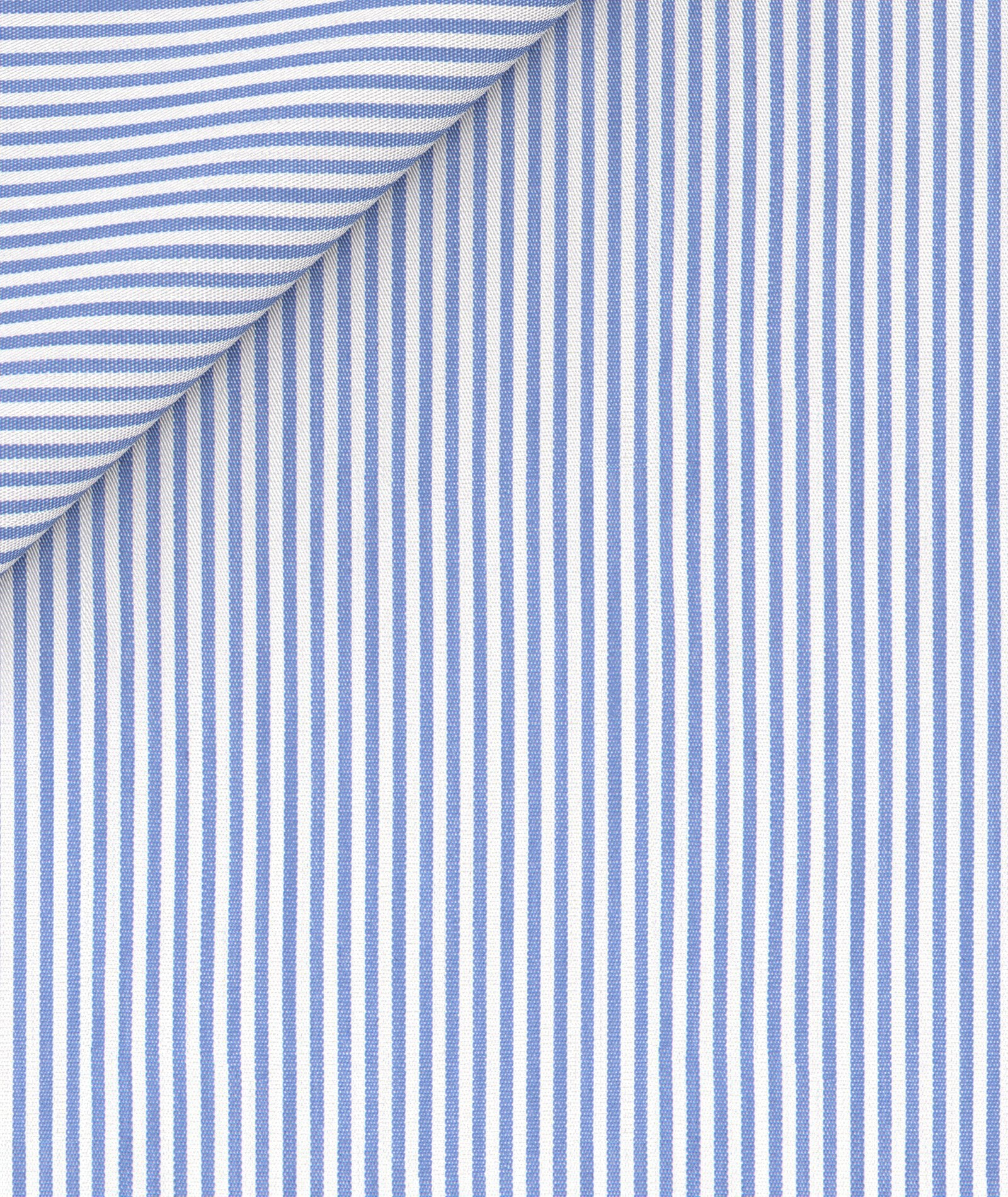 Camicia Microriga azzurra in Popeline di Cotone - Image 5