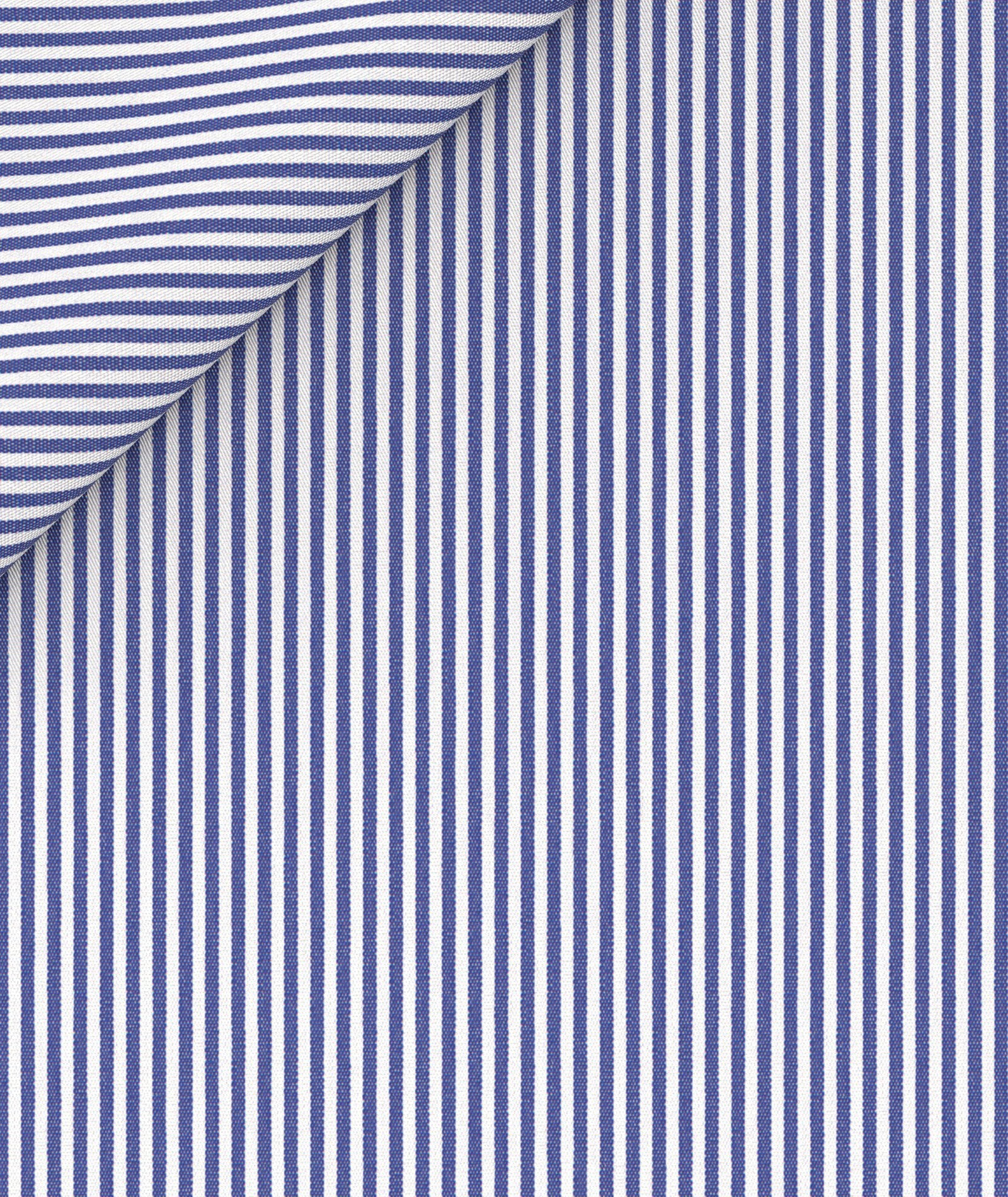 Camicia Microriga blu in Popeline di Cotone - Image 5