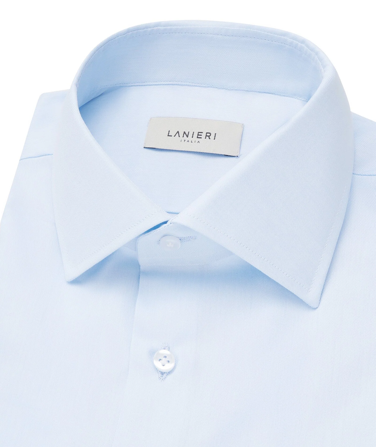 Camicia azzurra in twill di cotone - Image 2