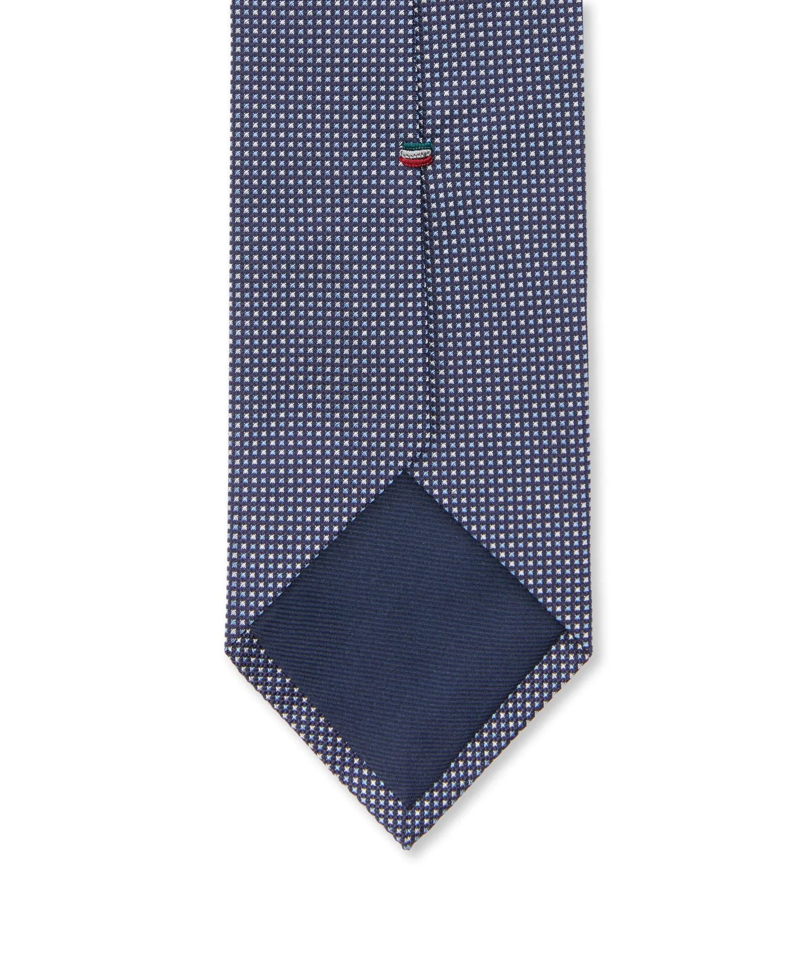 Cravatta in jacquard di seta microdisegno blu - Image 2