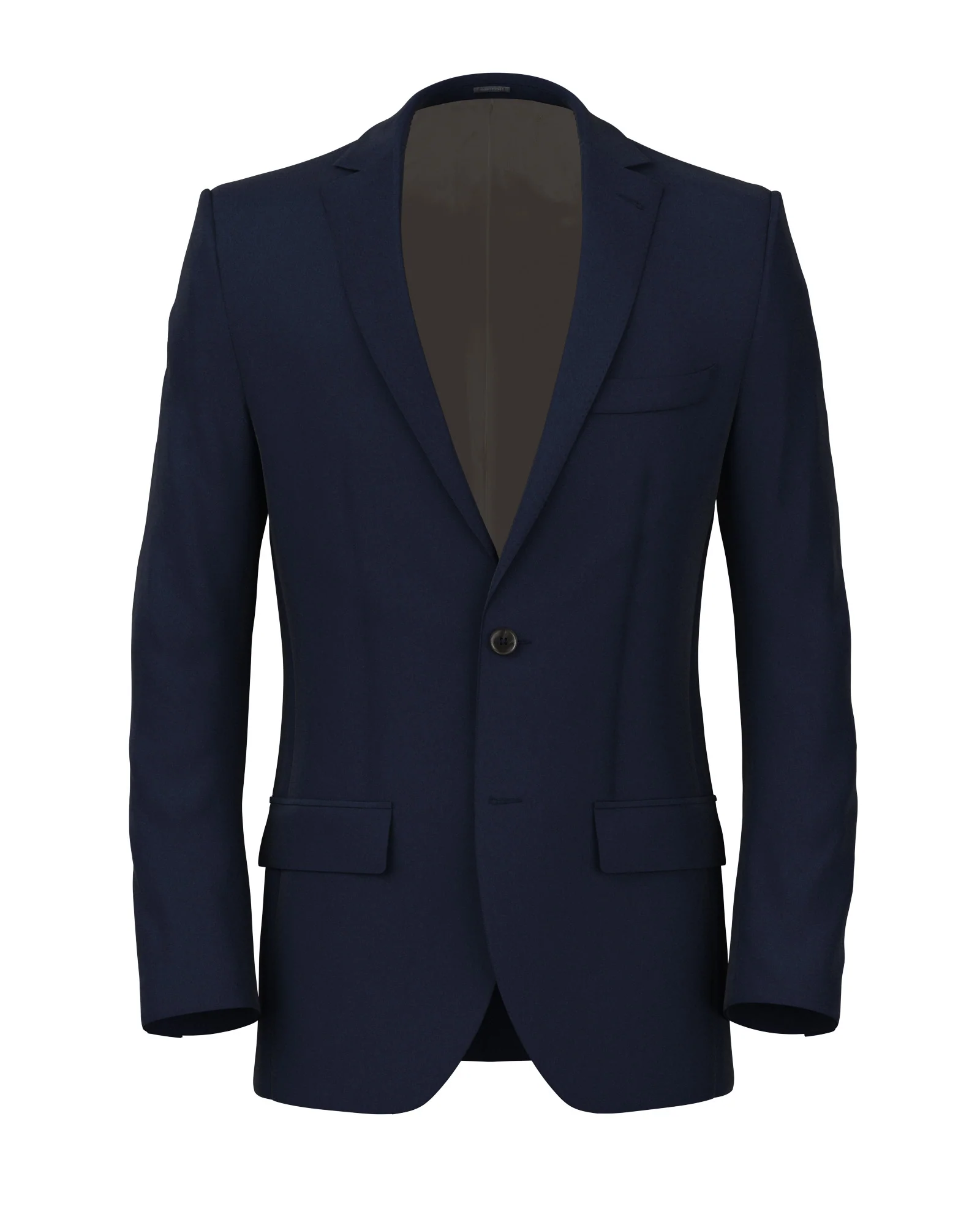 Giacca blu in twill di cotone stretch