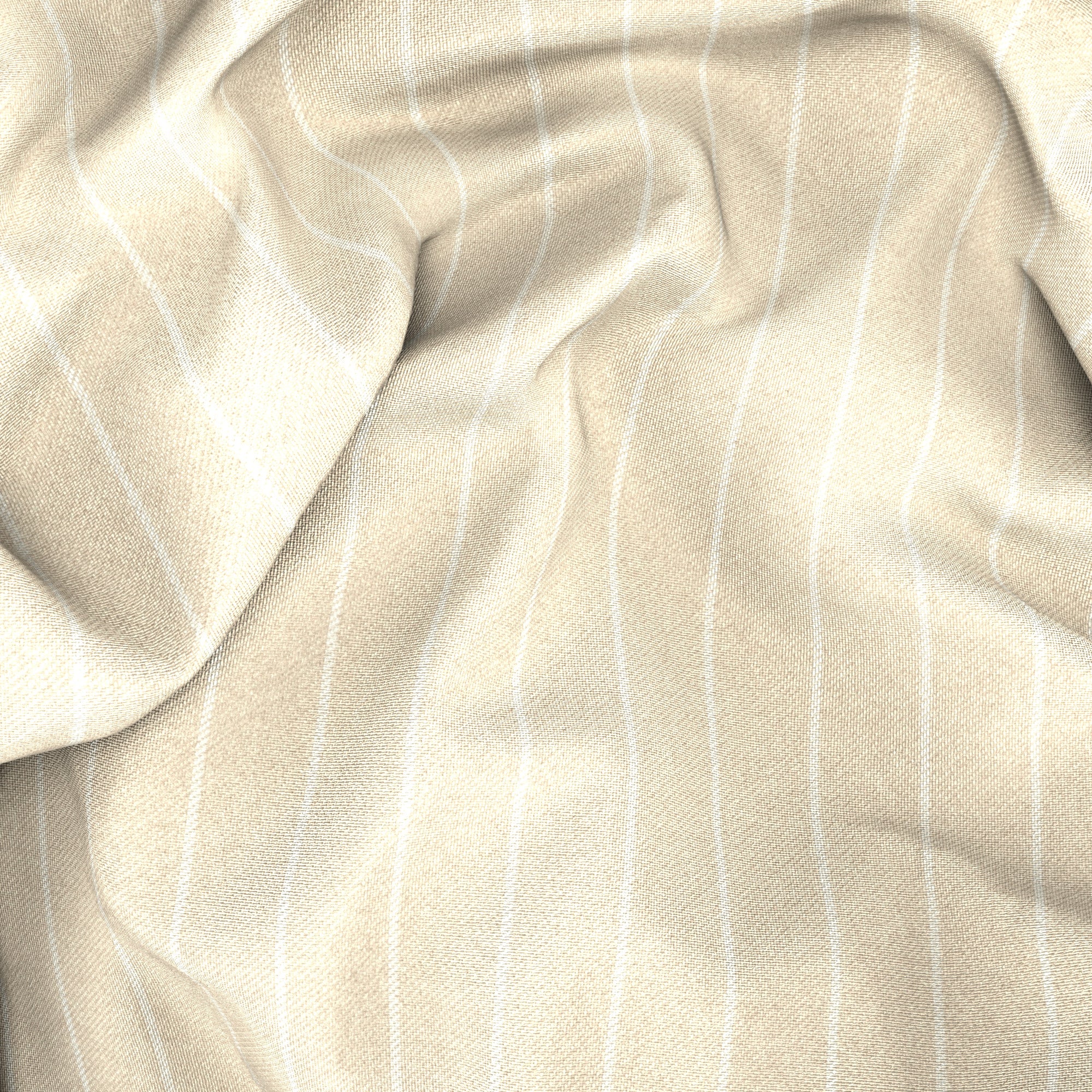 Giacca in lana gessata beige - Image 3