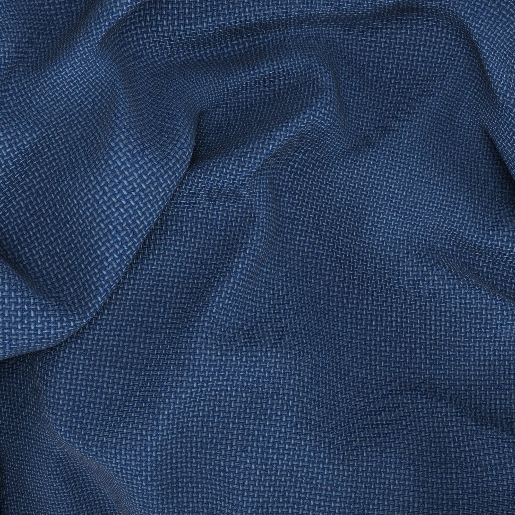 Giacca in lana hopsack natural stretch blu - Image 3