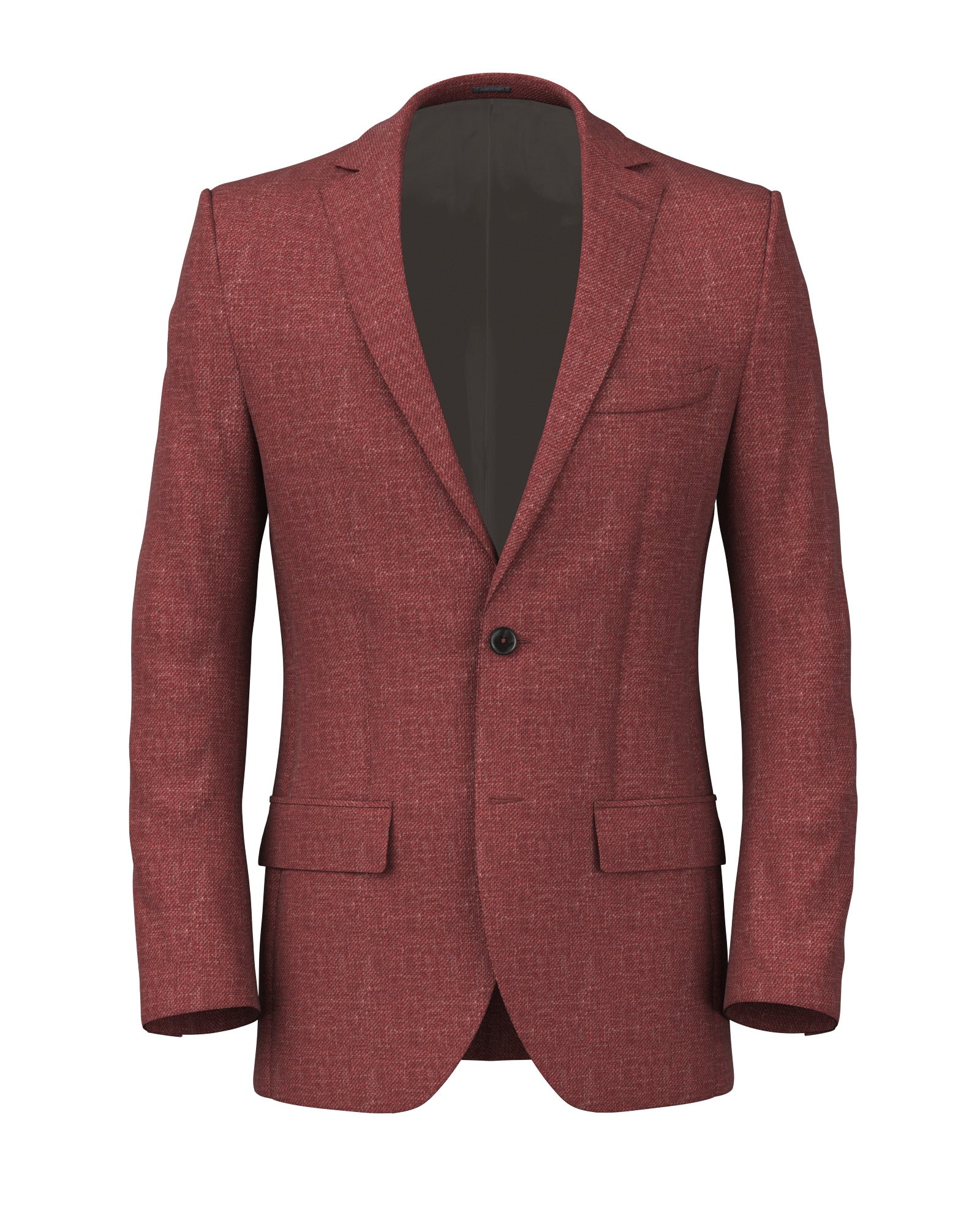 Giacca in lana-seta-lino microdesign rosa scuro