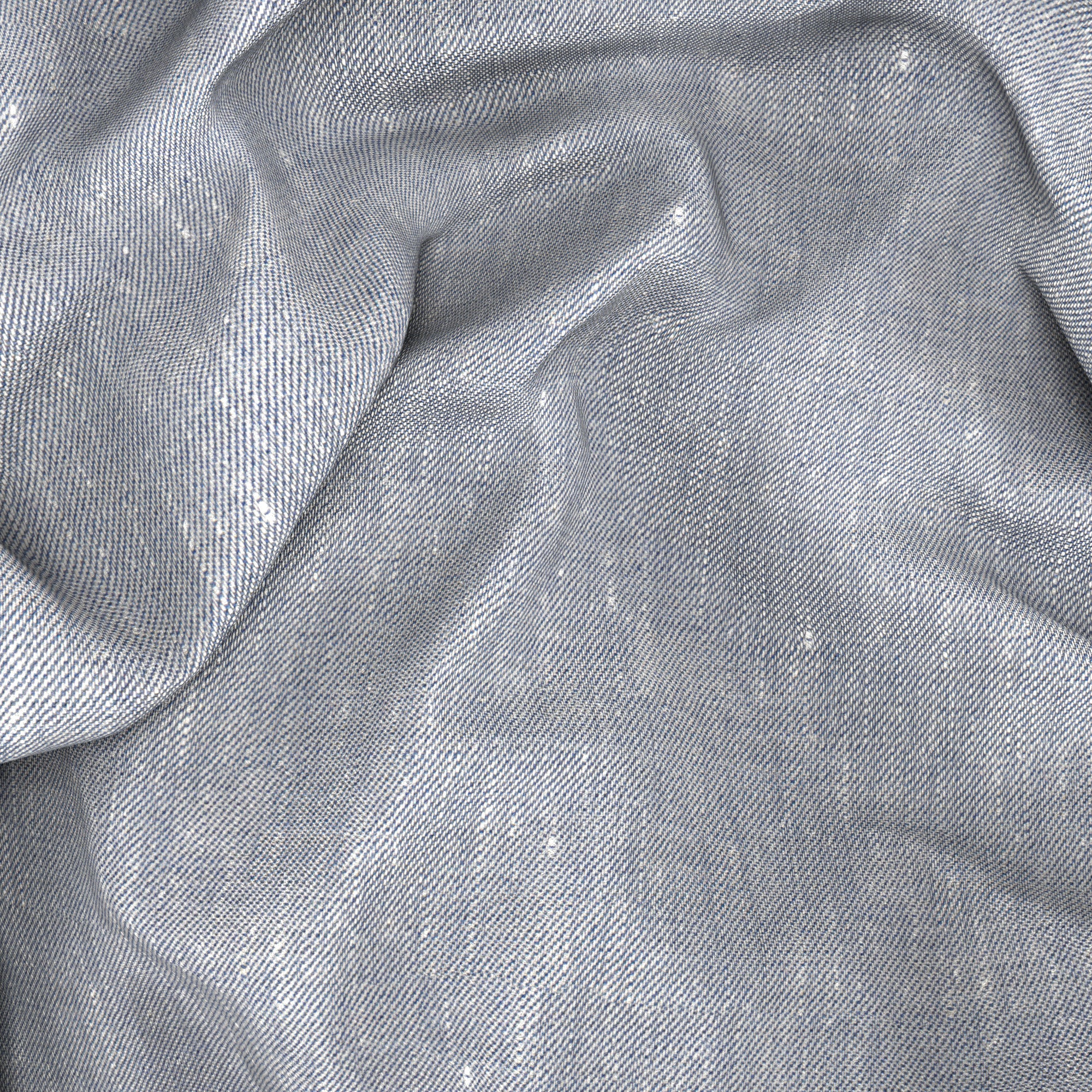 Giacca in lino lana azzurro effetto denim - Image 3