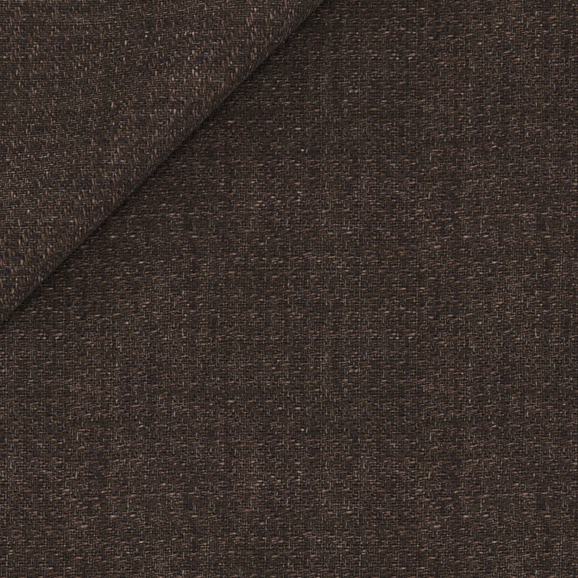 Giacca in lino microdesign diagonale marrone - Image 2