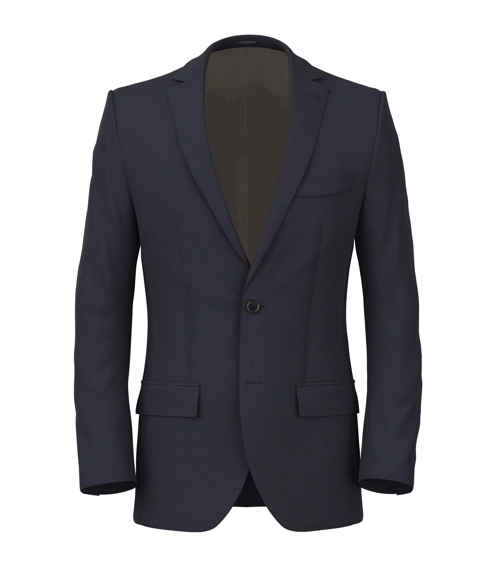 Giacca Su Misura da Uomo blu in twill di lana