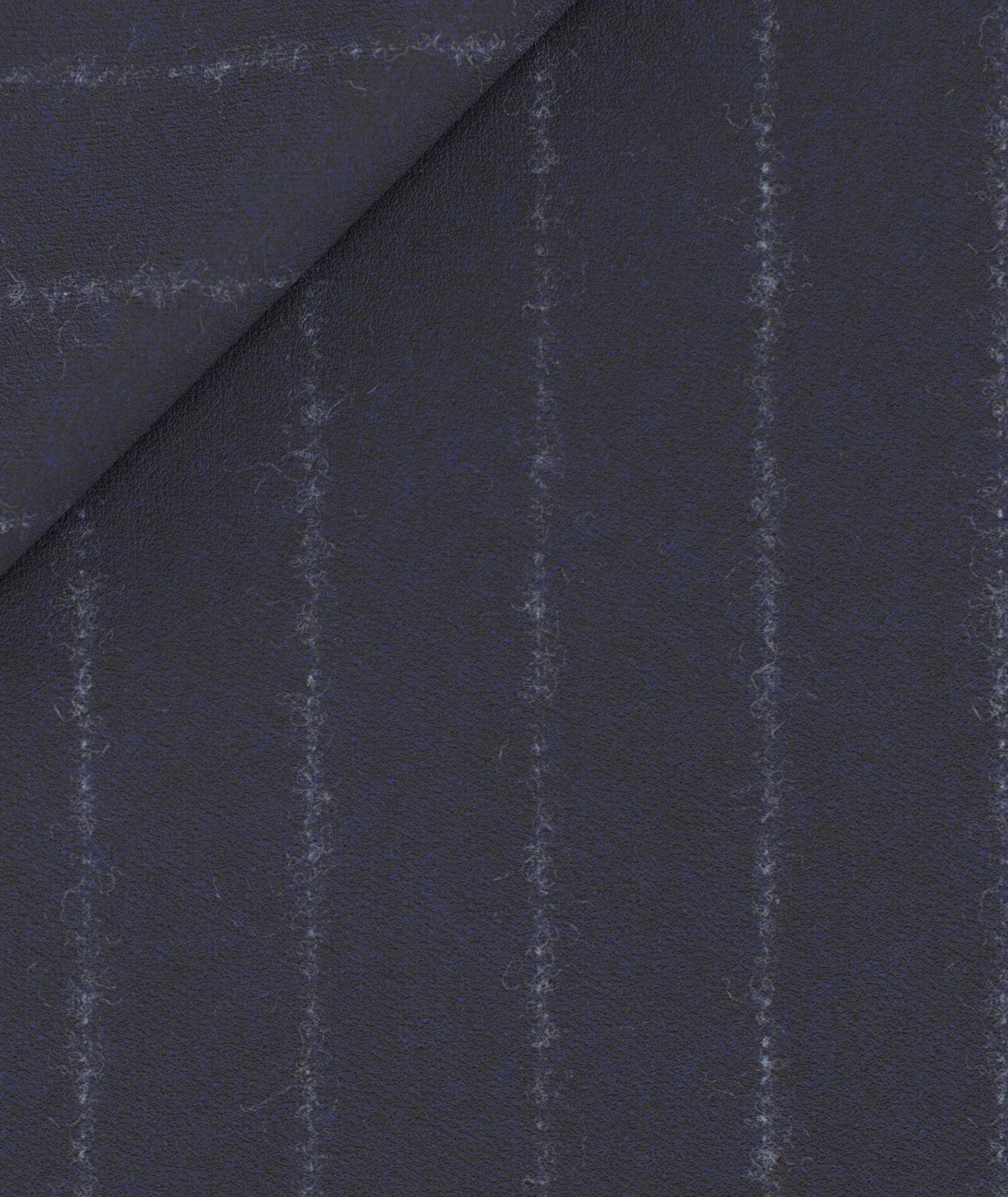 Giacca Su Misura da Uomo in flanella di lana gessata blu - Image 3