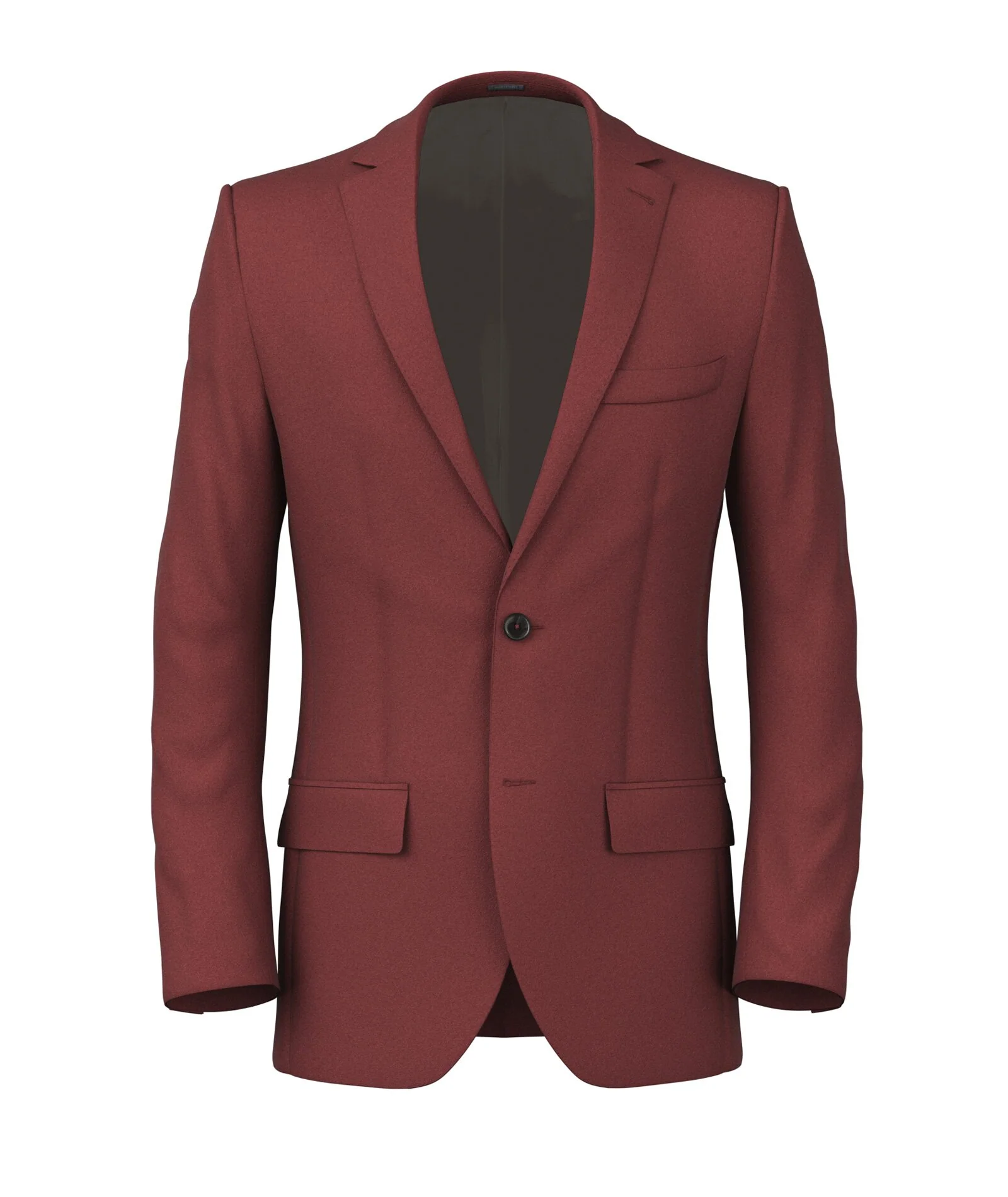 Giacca Su Misura da Uomo in flanella di lana stretch rossa