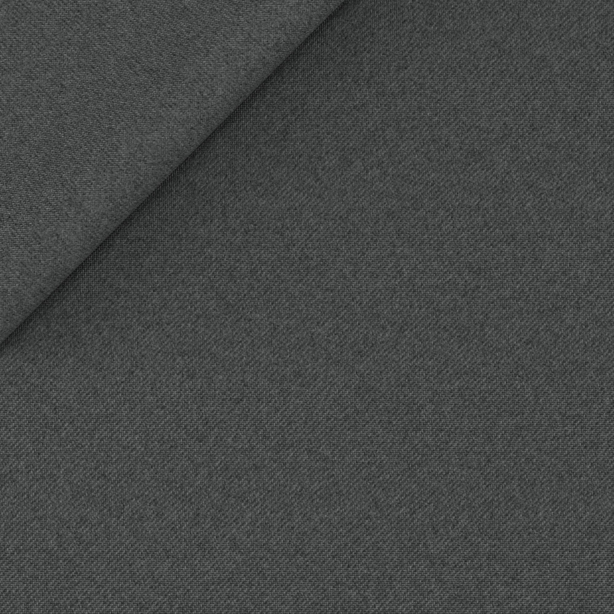 Gilet grigio medio mélange in twill di lana - Image 3