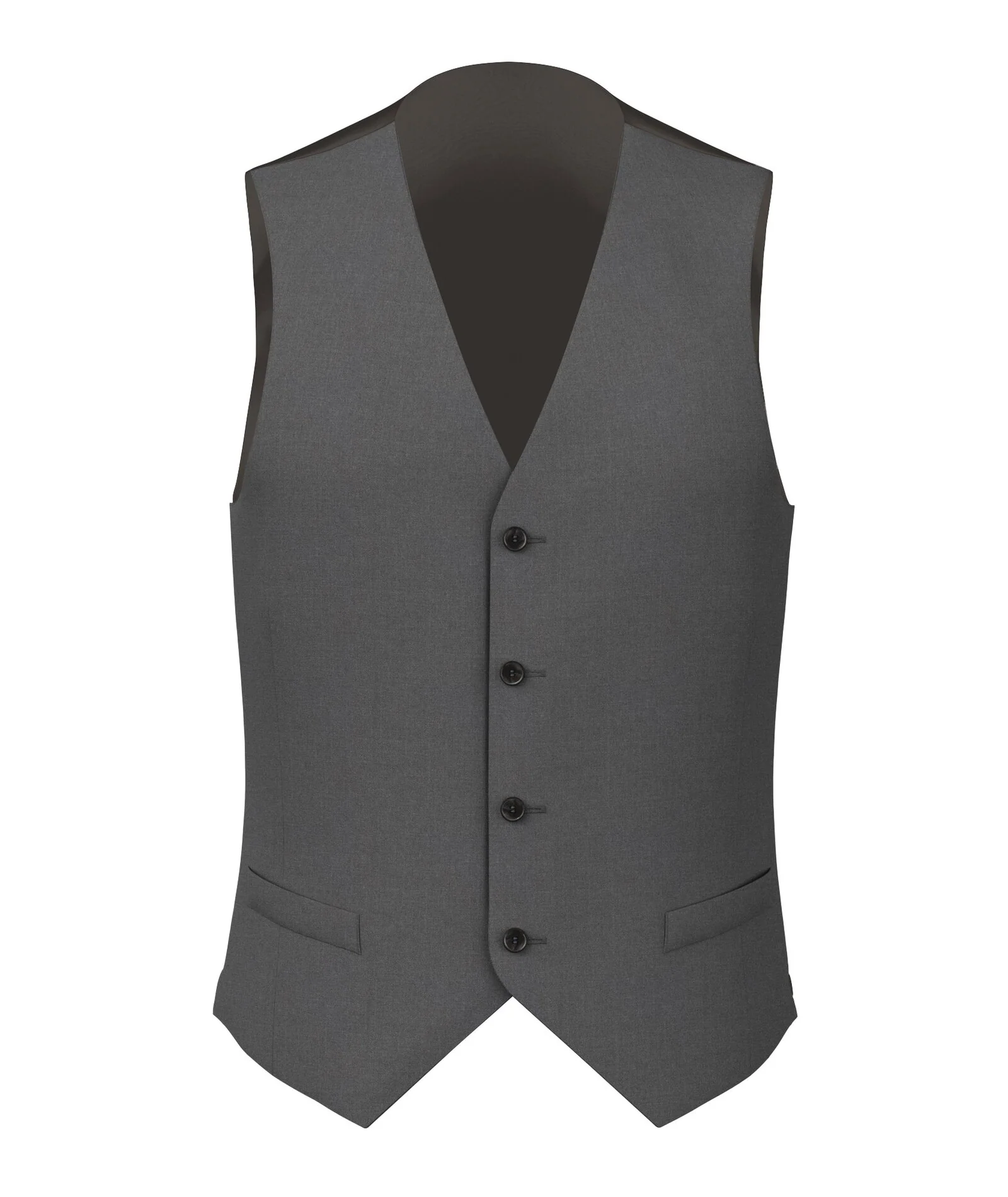 Gilet Grigio Tela Pura Lana Merino