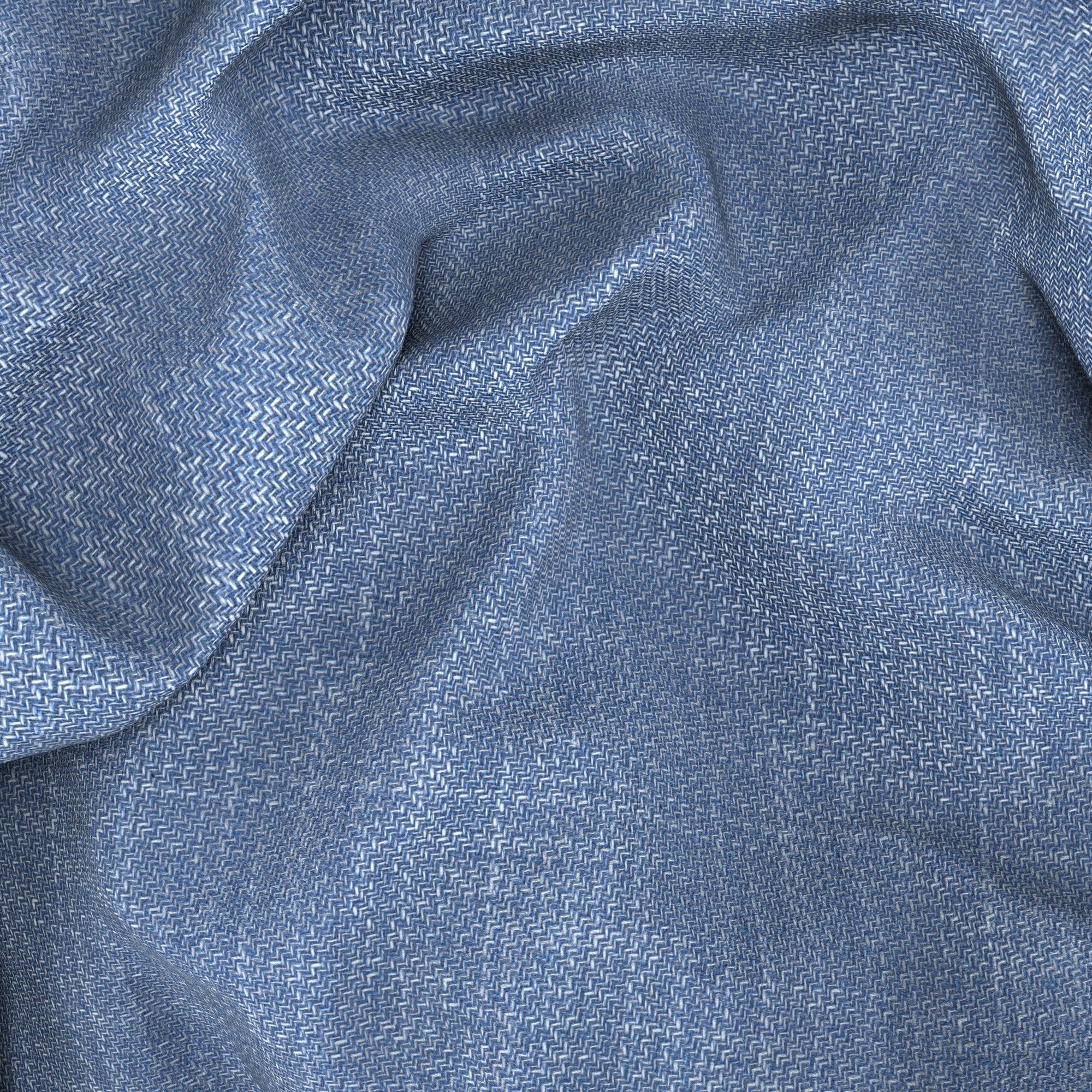 Gilet in cotone lana celeste mélange - Image 3