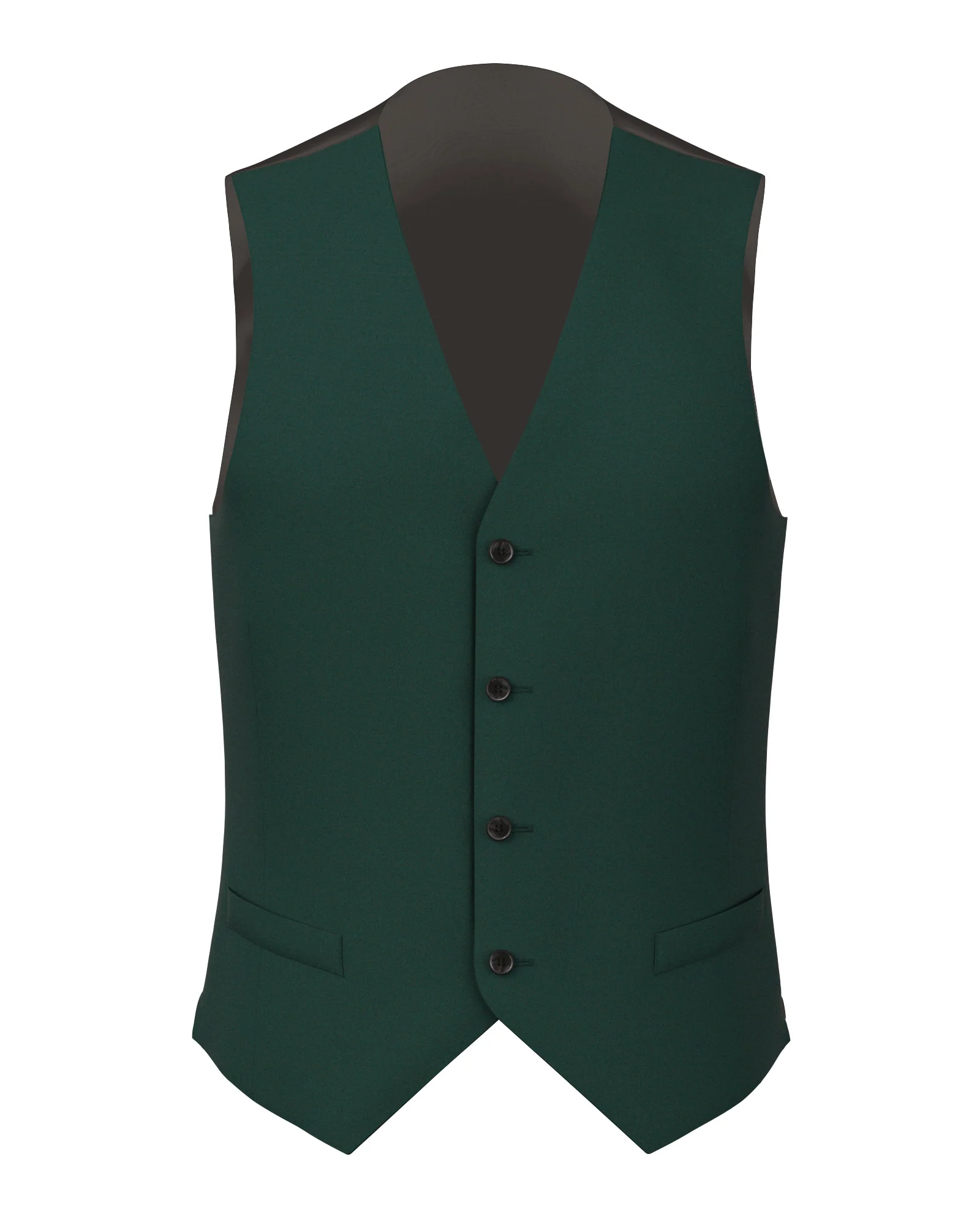 Gilet in lana color petrolio cangiante