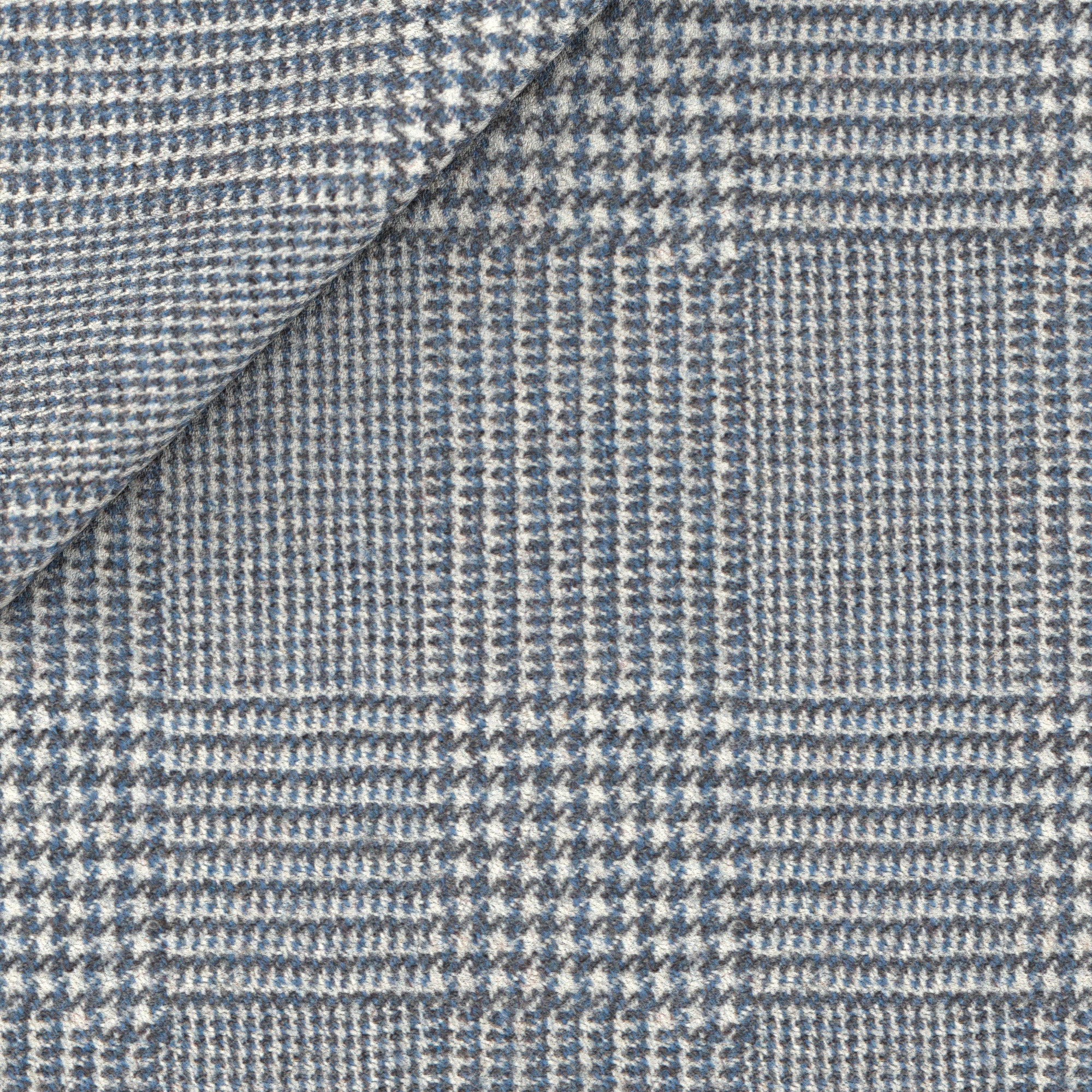 Gilet in lana Principe di Galles azzurro - Image 2