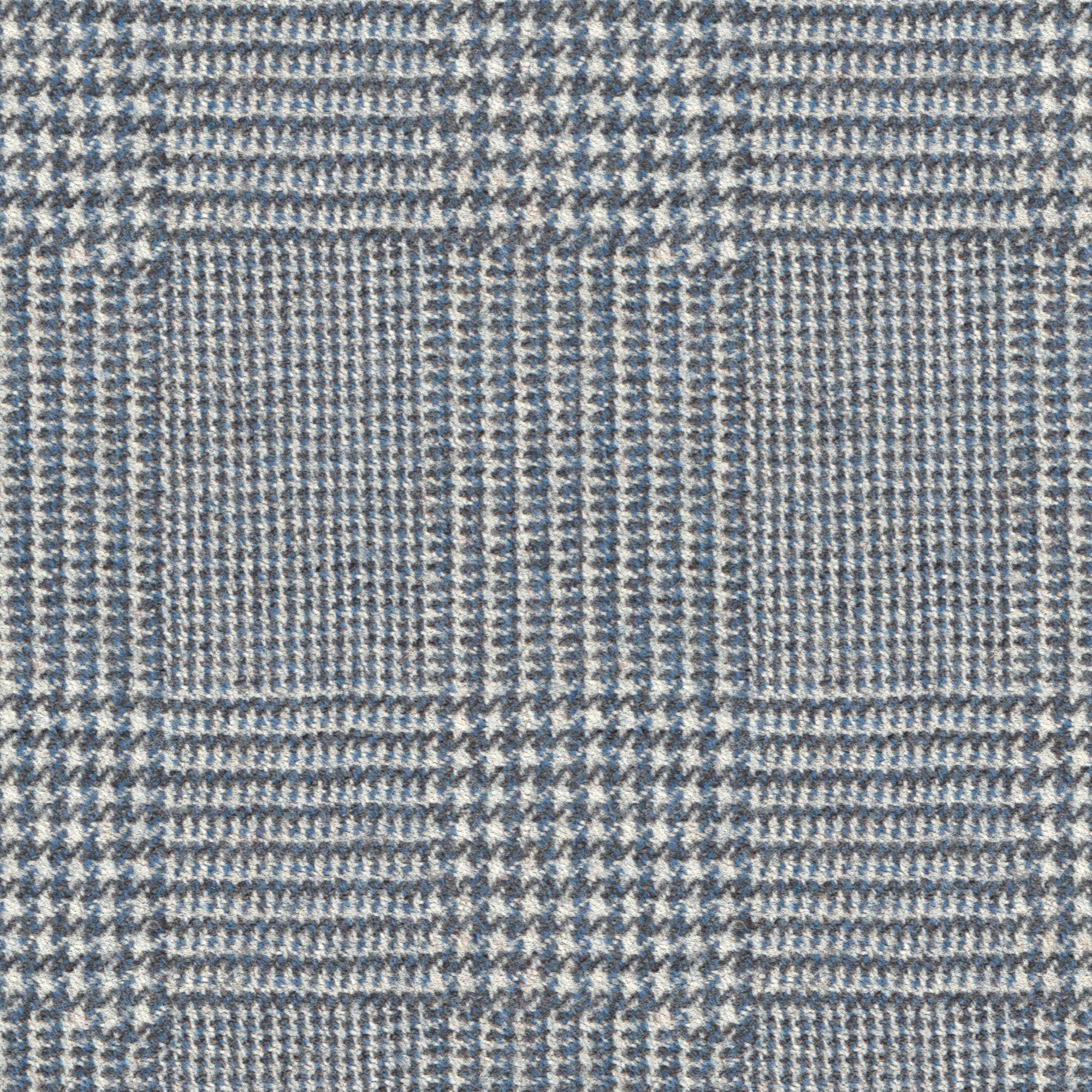 Gilet in lana Principe di Galles azzurro - Image 4